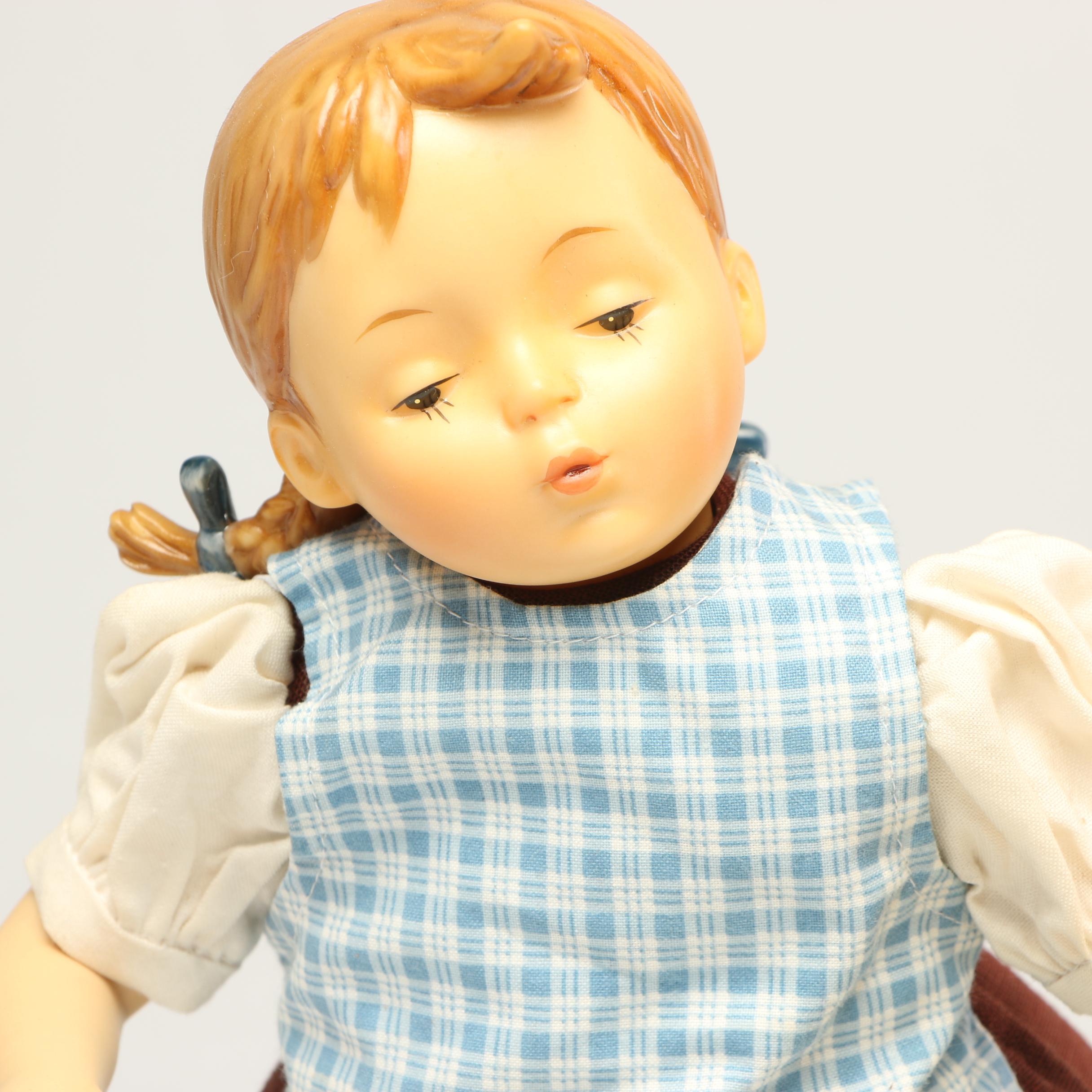 Goebel Porcelain Dolls with a Ceramic Goose