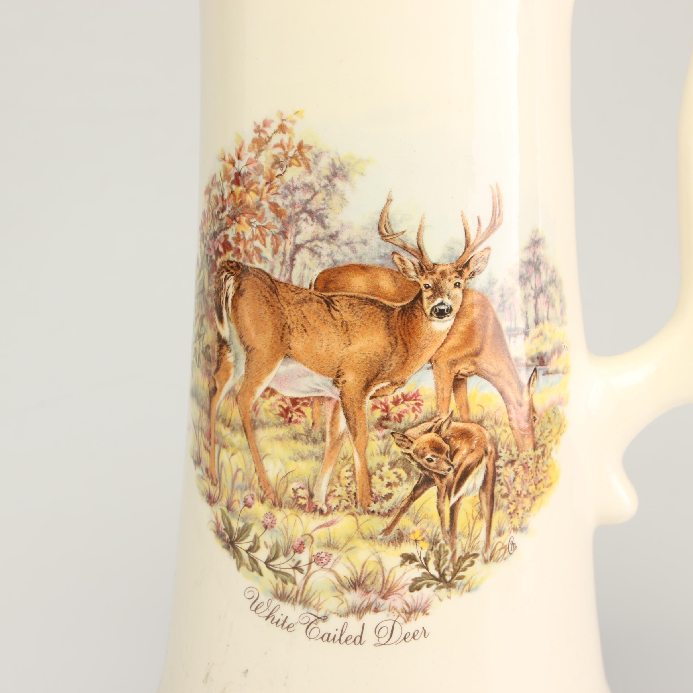Lionstone Pottery "White Tailed Deer" Stein