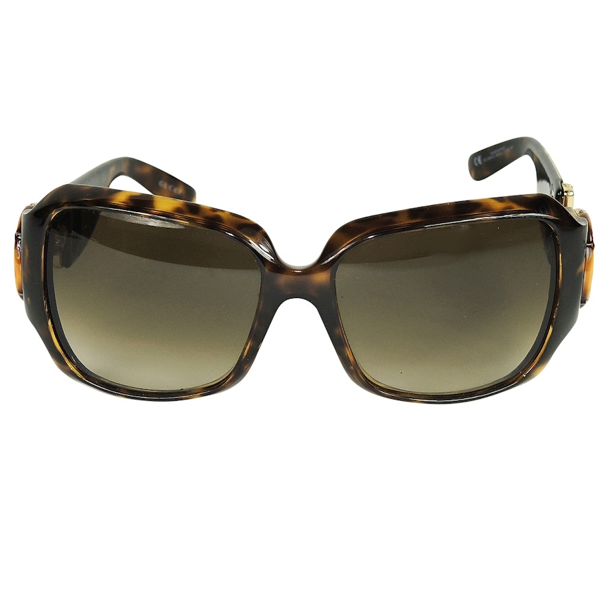 Gucci Tortoiseshell Style Sunglasses