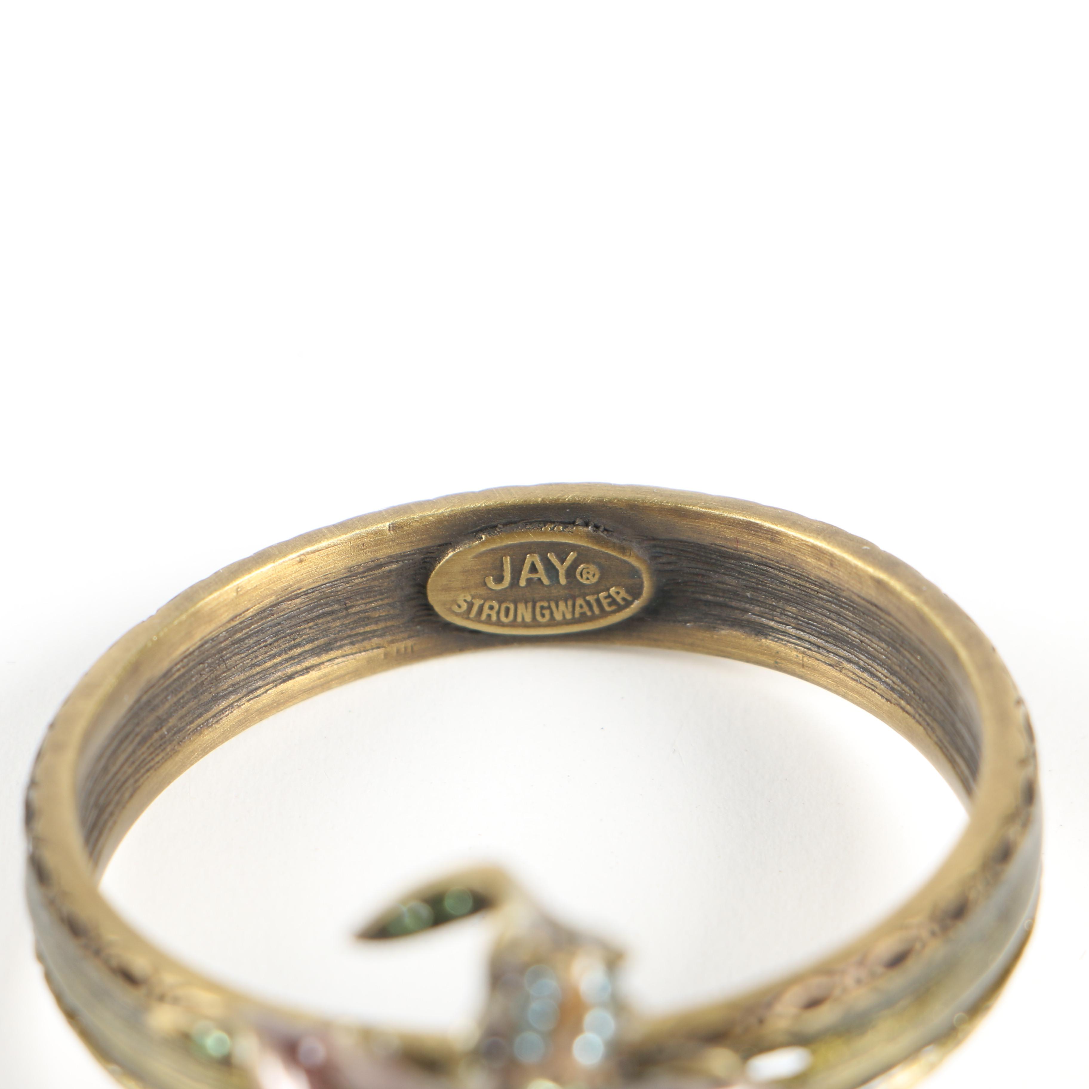 Jay Strongwater "Lill" and Bird Napkin Rings