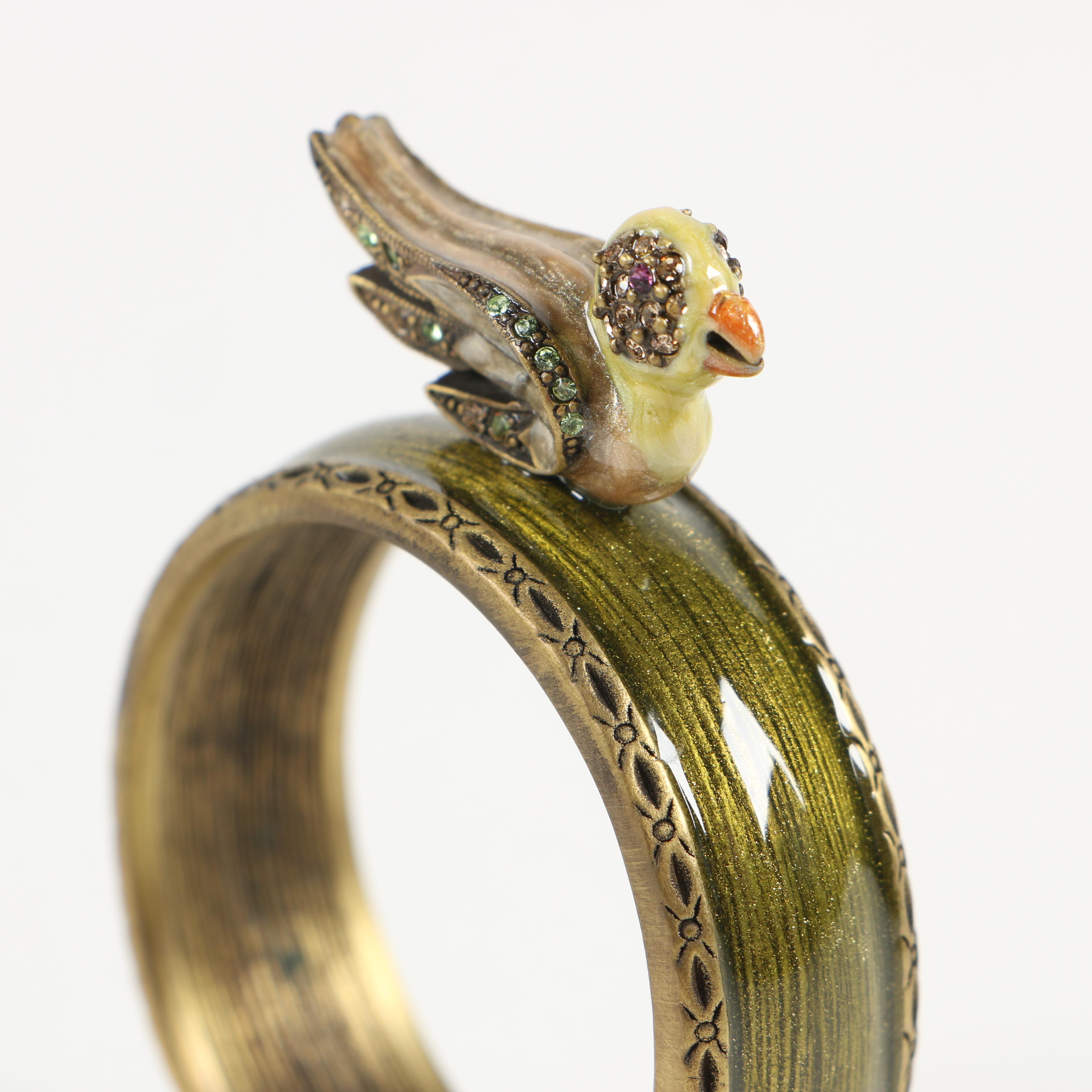 Jay Strongwater "Lill" and Bird Napkin Rings