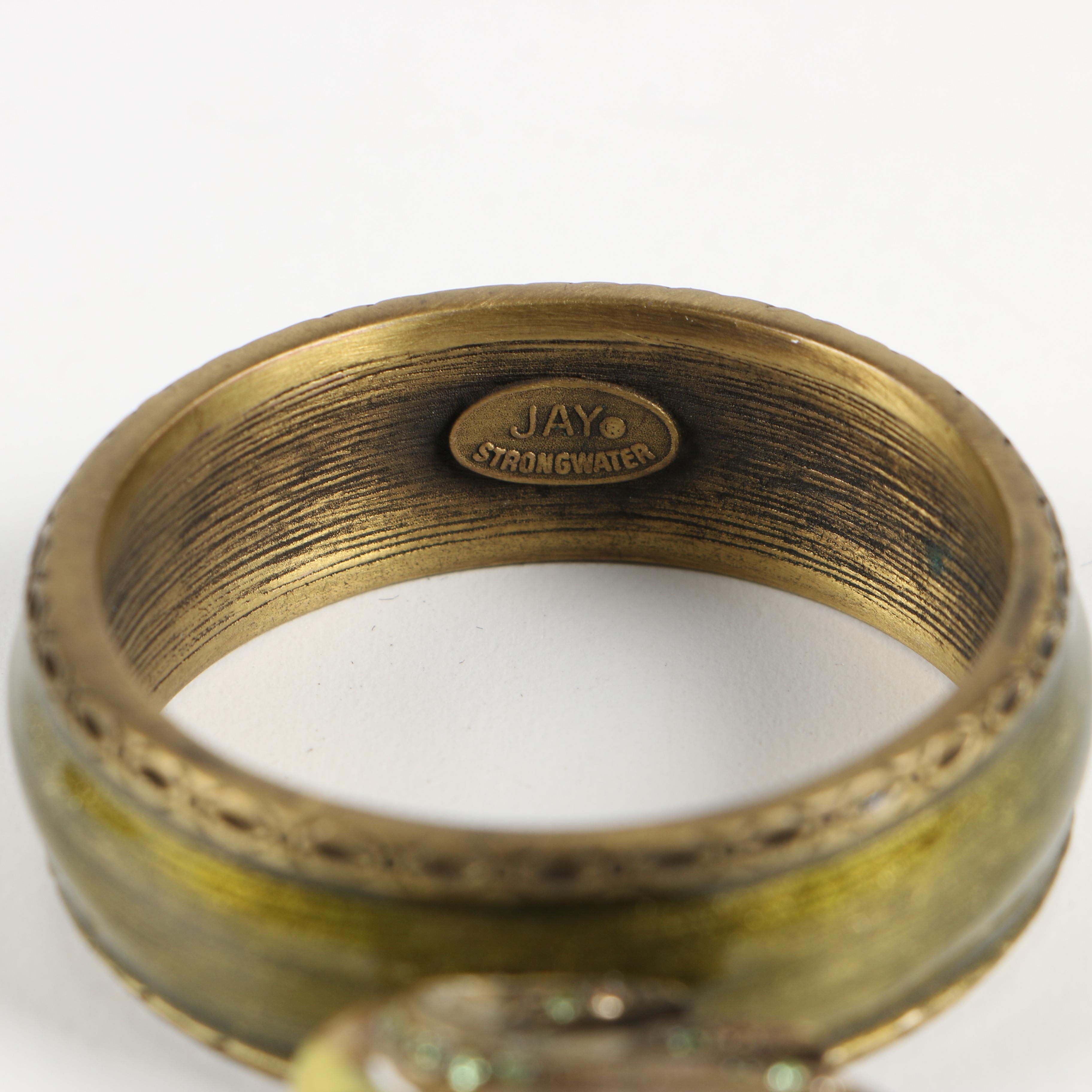 Jay Strongwater "Lill" and Bird Napkin Rings