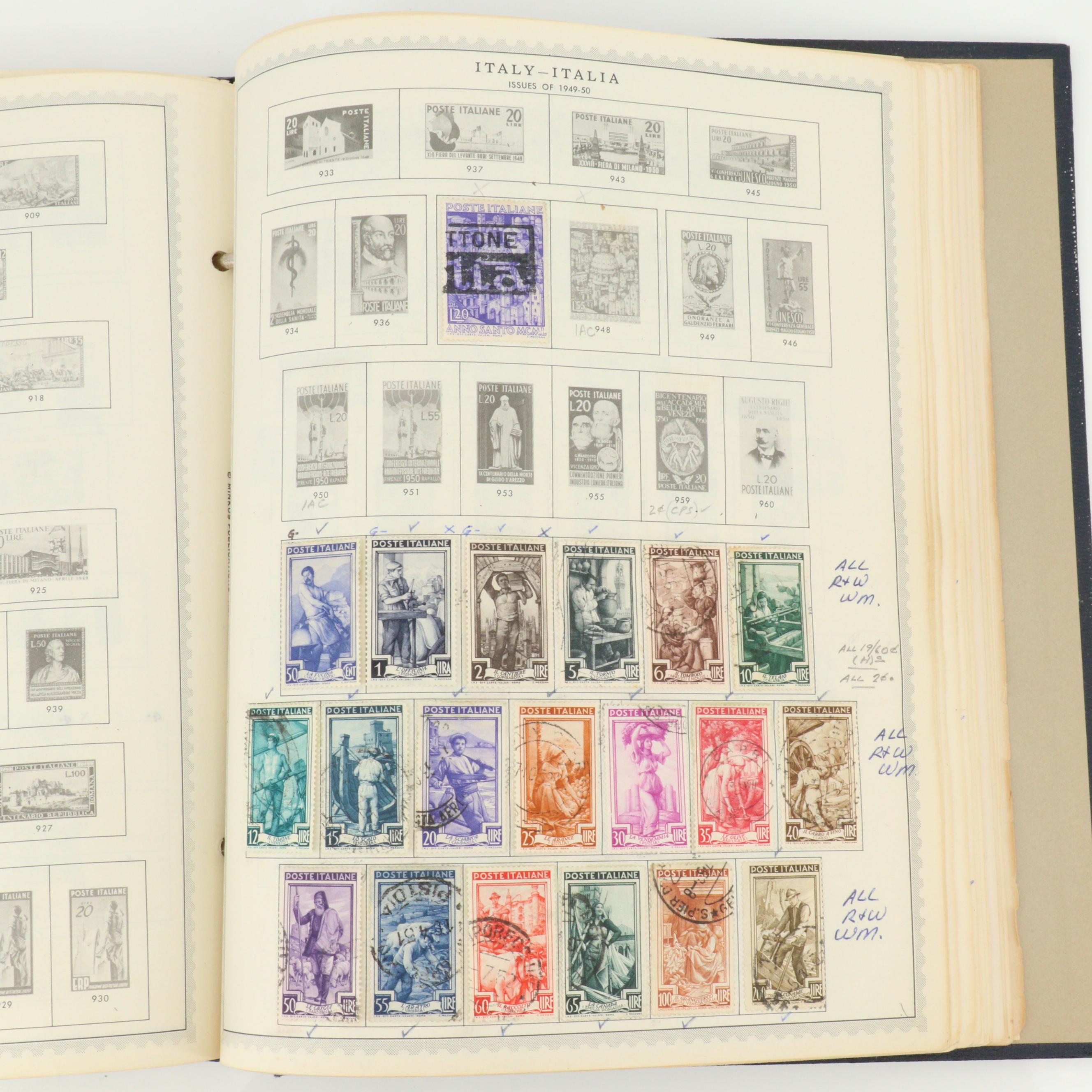 Italy Stamp Album and Eastern & Southern Europe Stamp Album