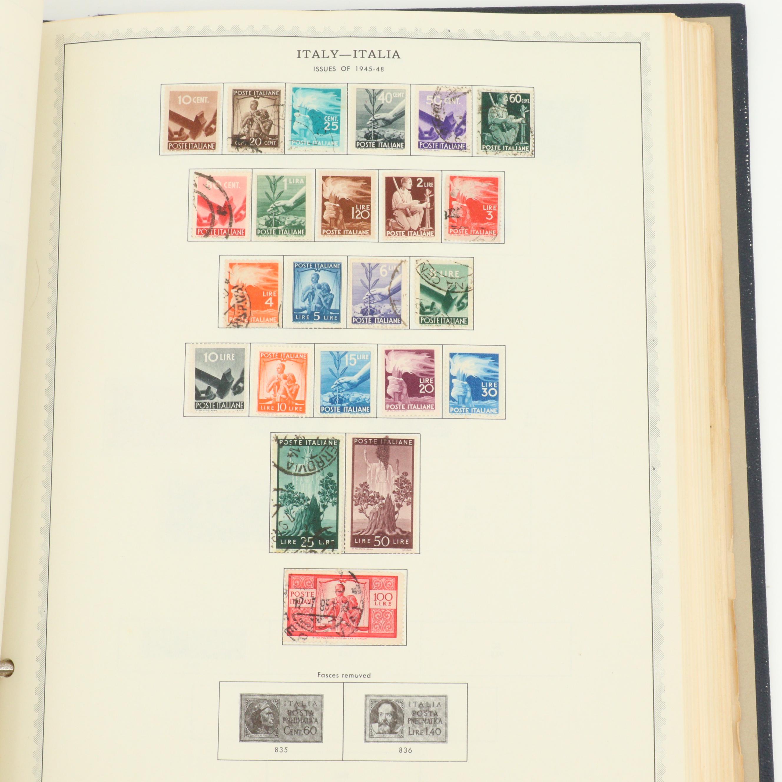 Italy Stamp Album and Eastern & Southern Europe Stamp Album
