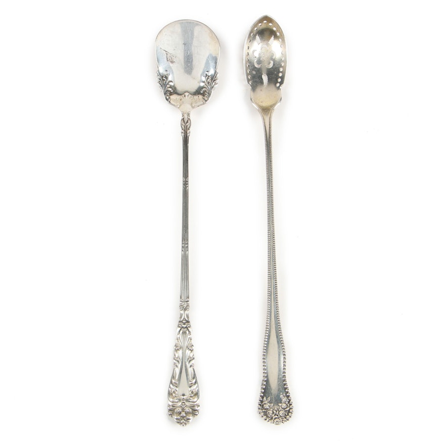 Gorham "Lancaster" Olive Spoon and Amston "Crescendo" Condiment Spoon