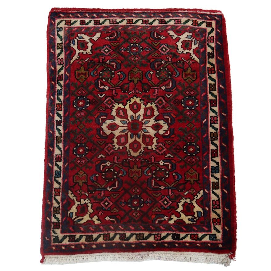 2.3' x 3.1' Hand-Knotted Persian Bibikabad Rug, Circa 1970s