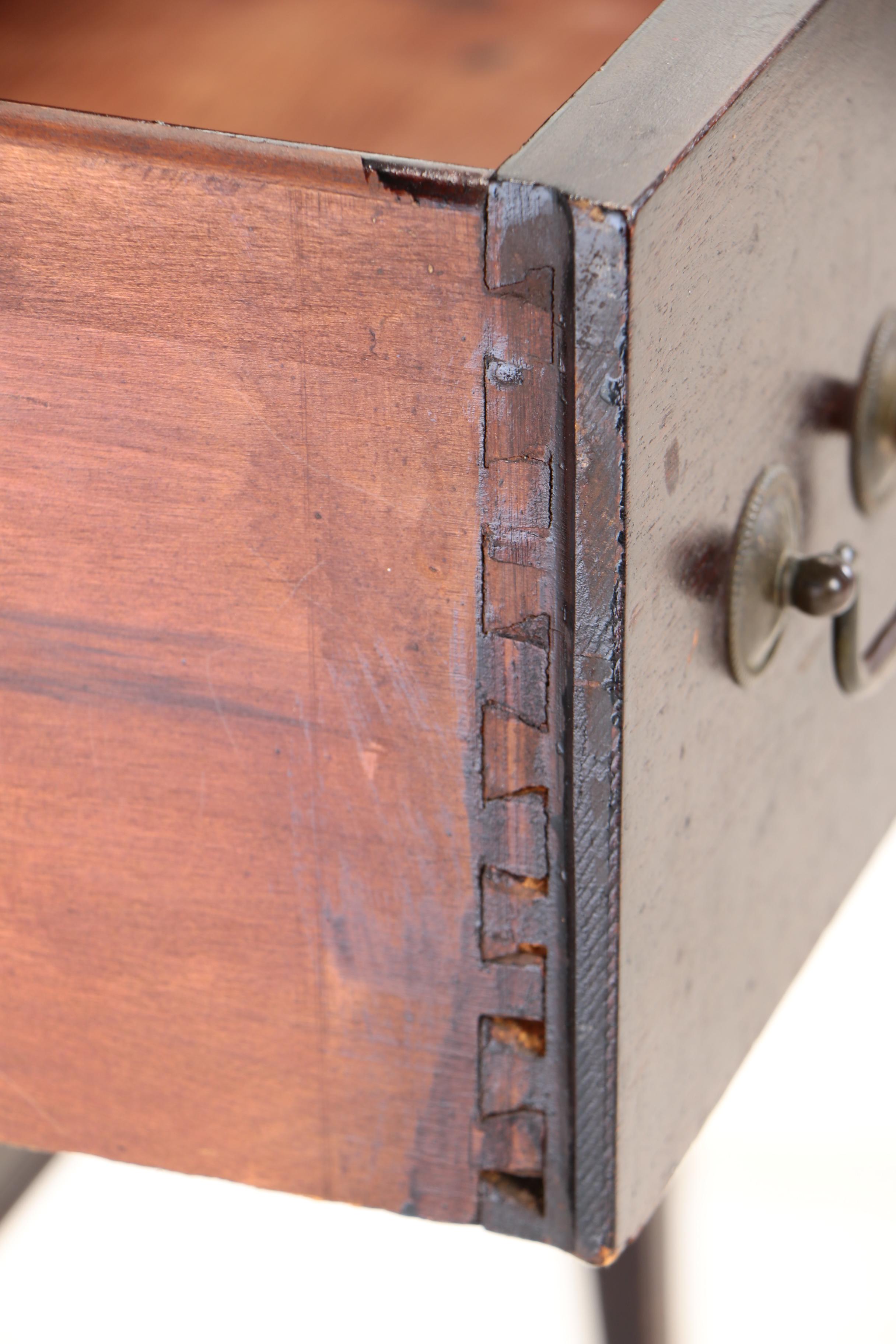 George III Style Mahogany-Veneered Stepback China Cabinet, 20th Century
