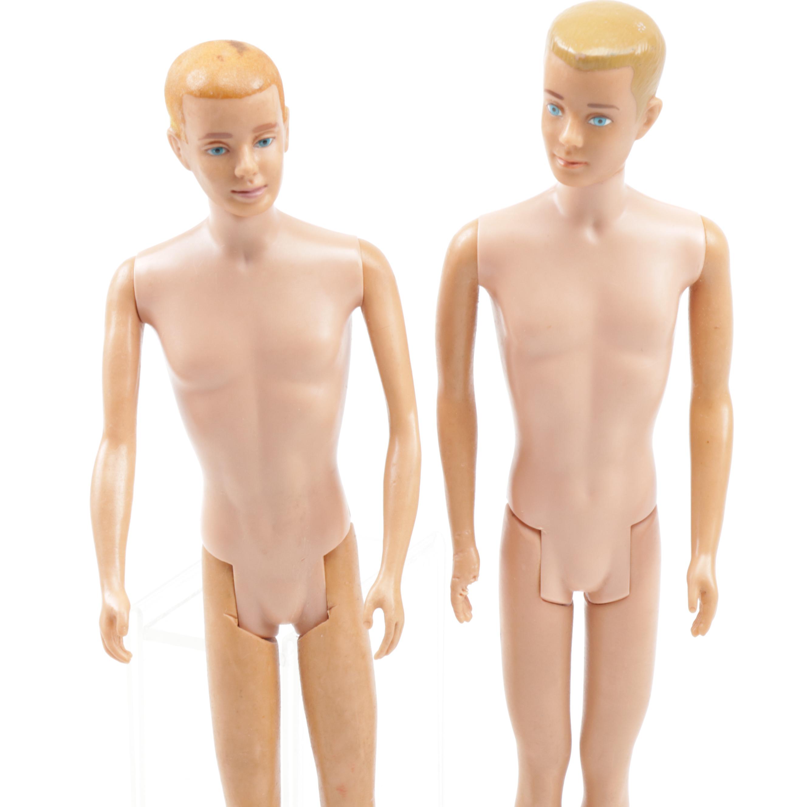 1960s Ken Dolls with 1961 "Flocked Hair" Ken
