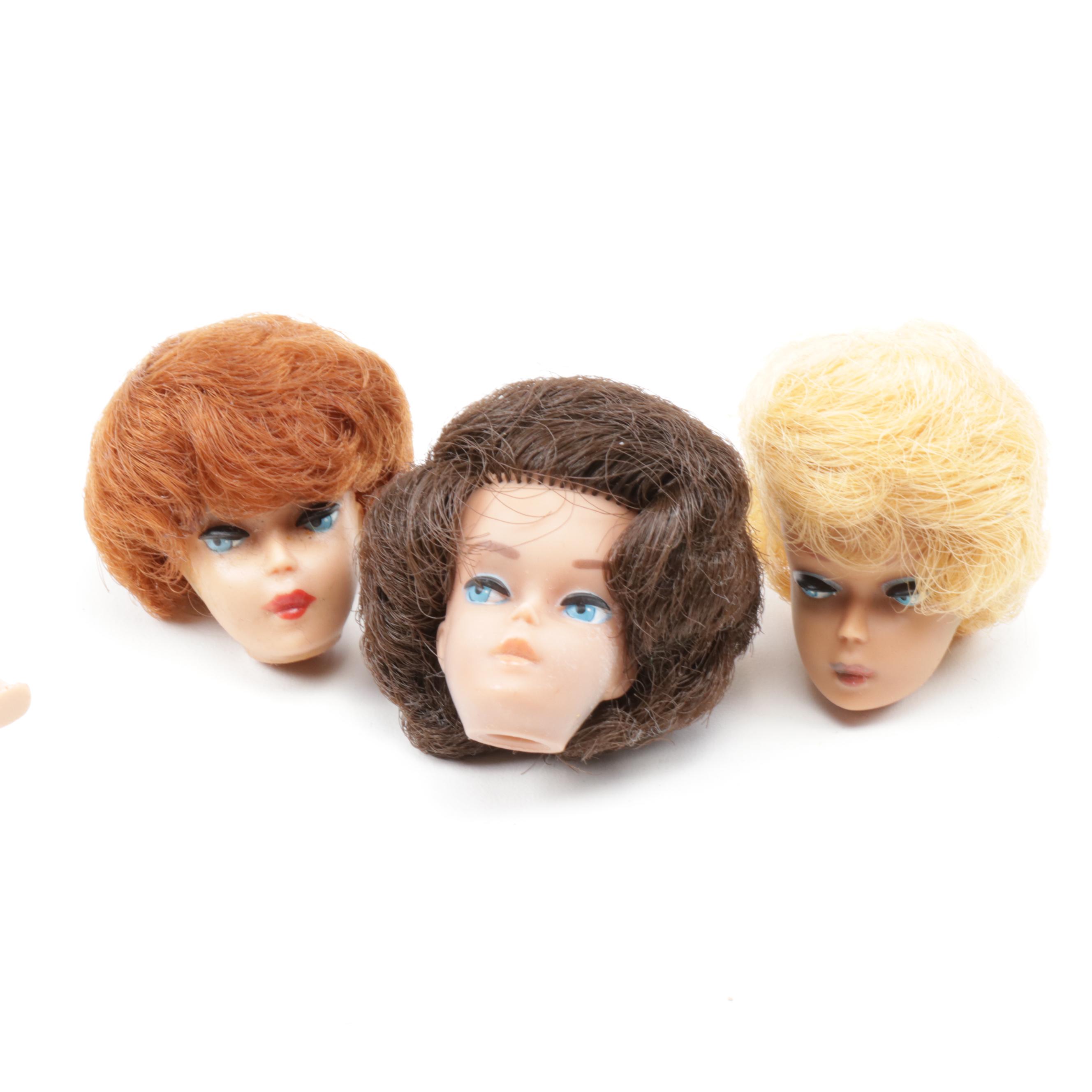 Circa 1964 Barbie "Bubblecut" Dolls with Additional Heads