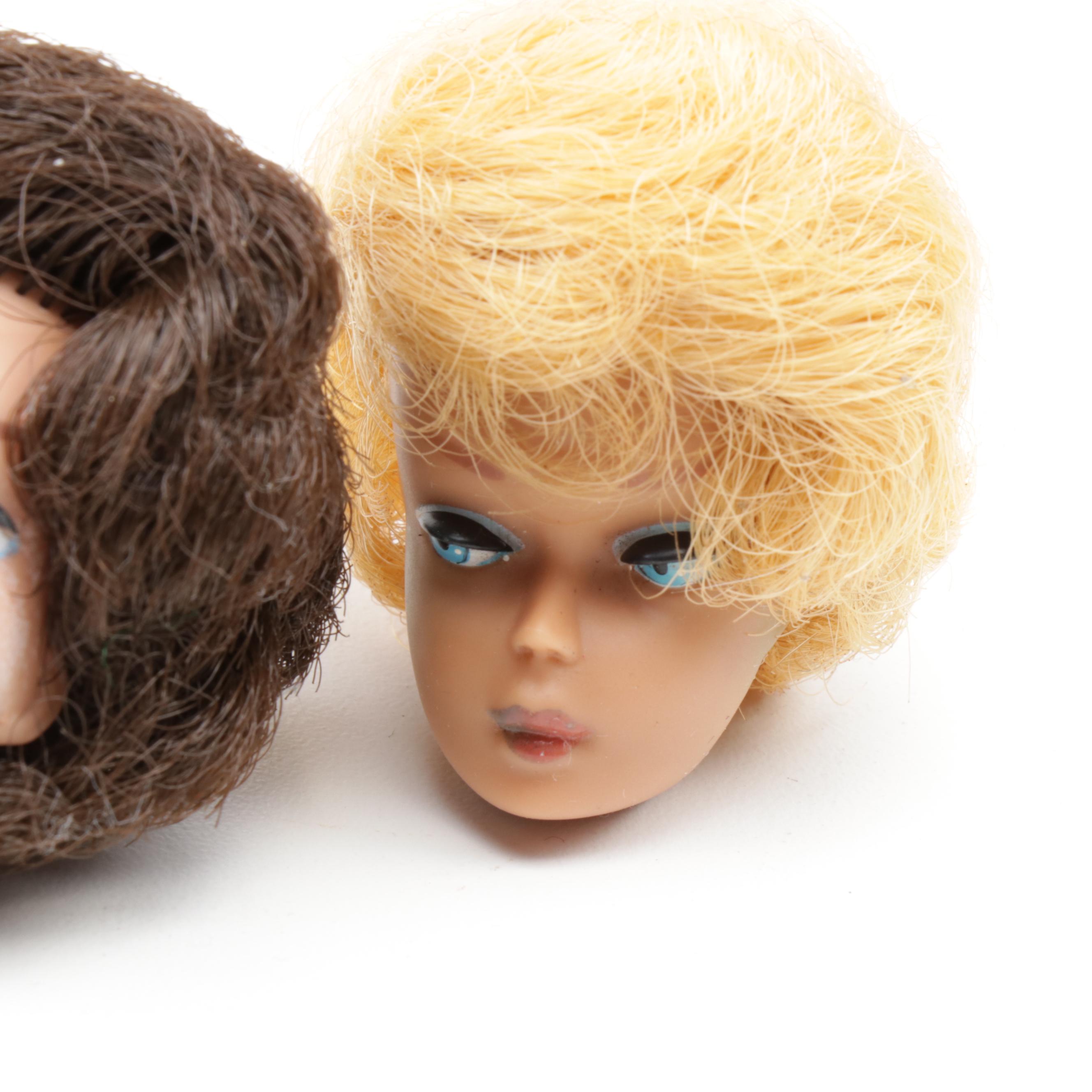 Circa 1964 Barbie "Bubblecut" Dolls with Additional Heads