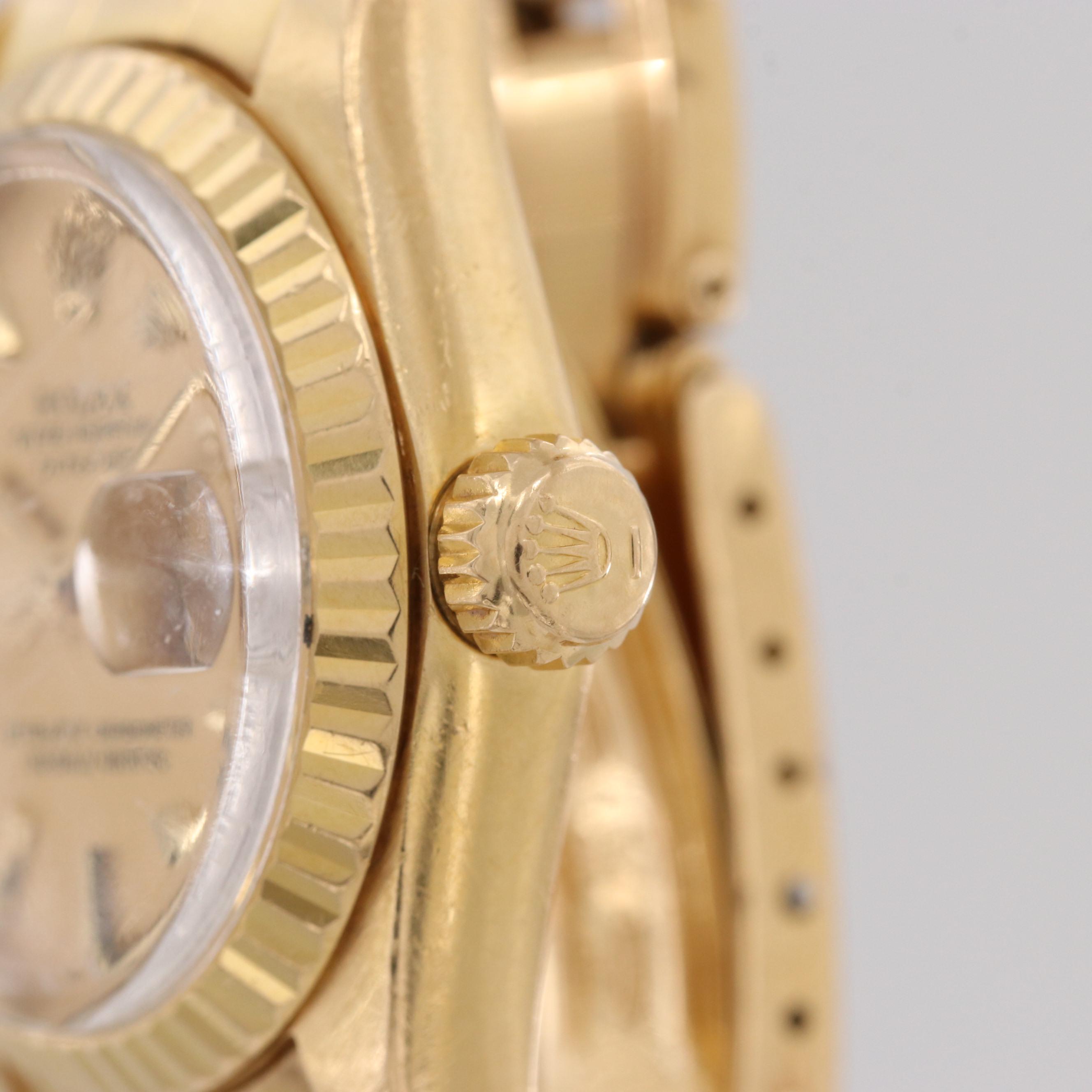 Vintage Rolex Datejust 18K Yellow Gold Automatic Watch, 1979