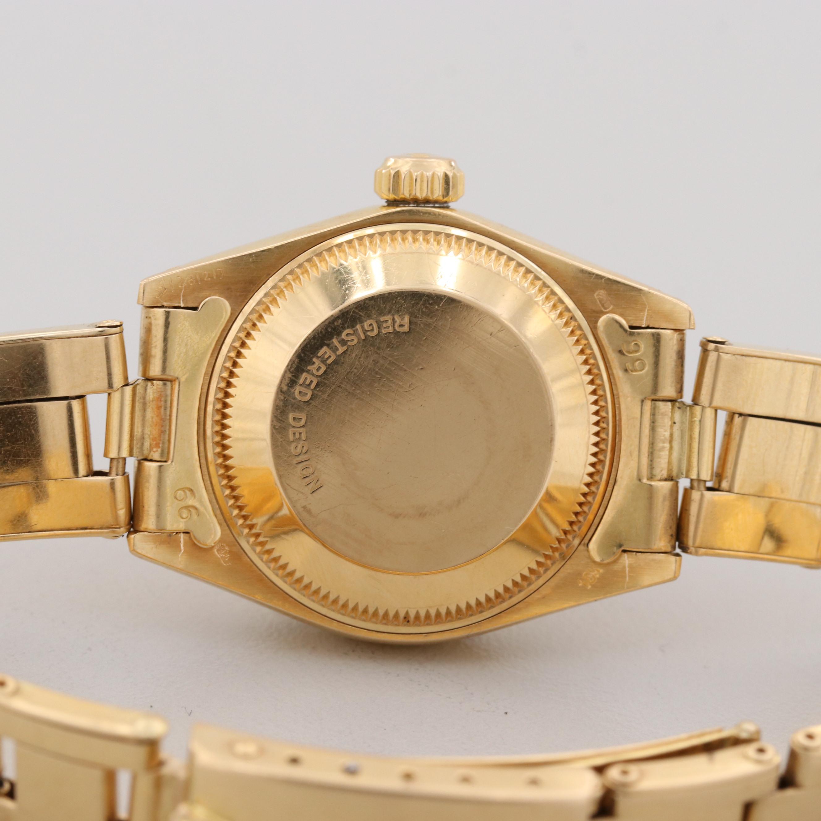 Vintage Rolex Datejust 18K Yellow Gold Automatic Watch, 1979