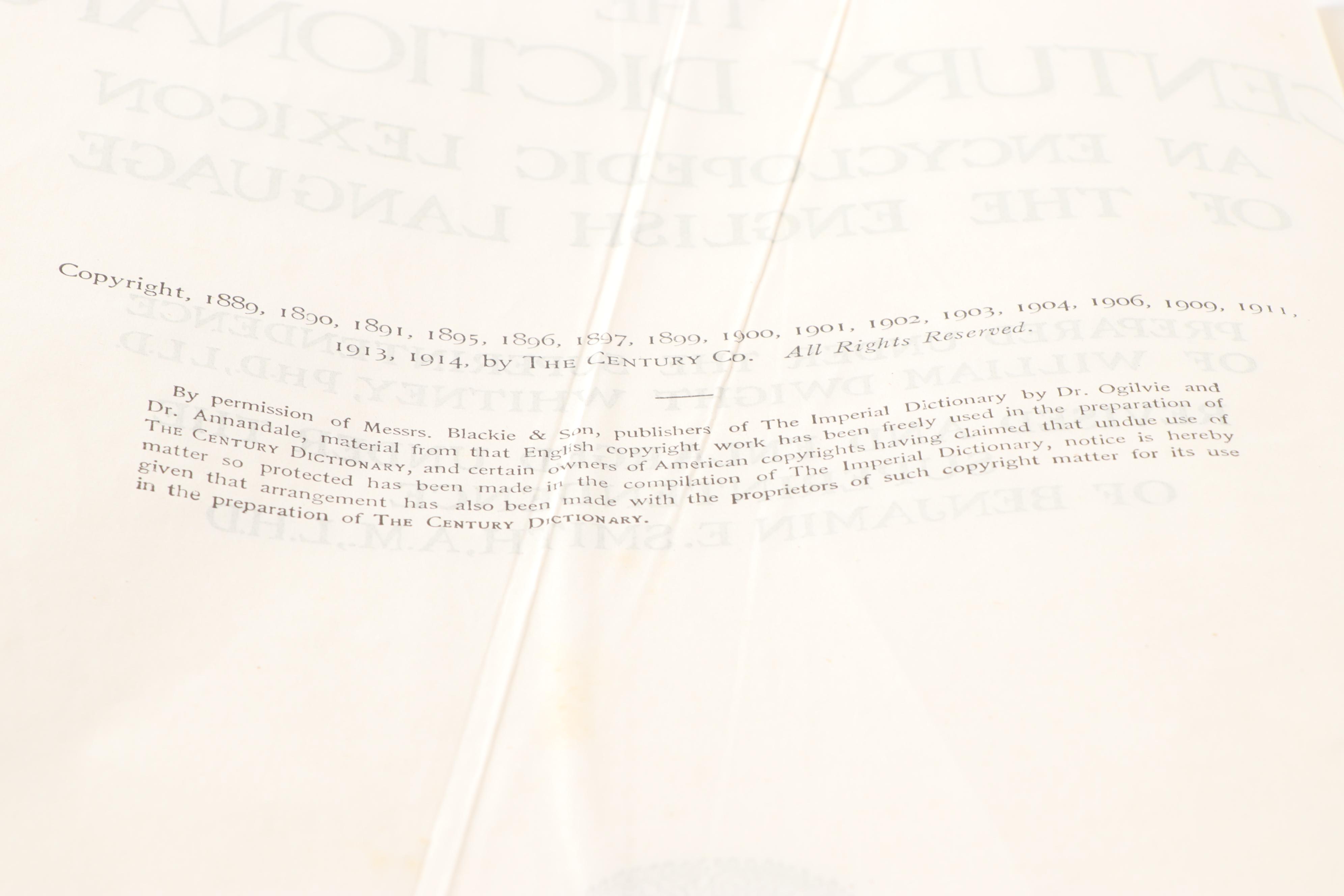 1914 "The Century Dictionary: An Encyclopedic Lexicon of the English Language"