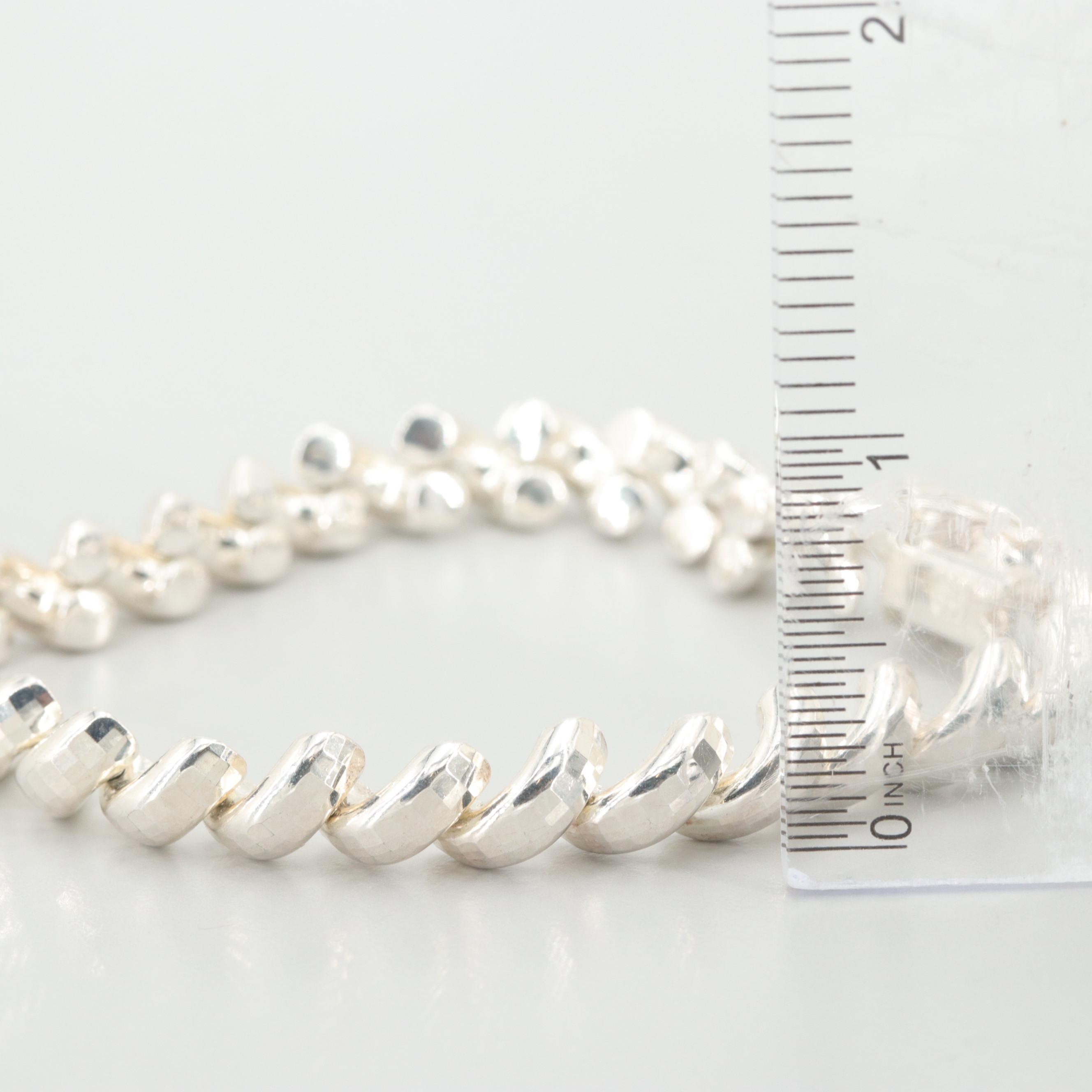 Sterling Silver Faceted San Marco Bracelet