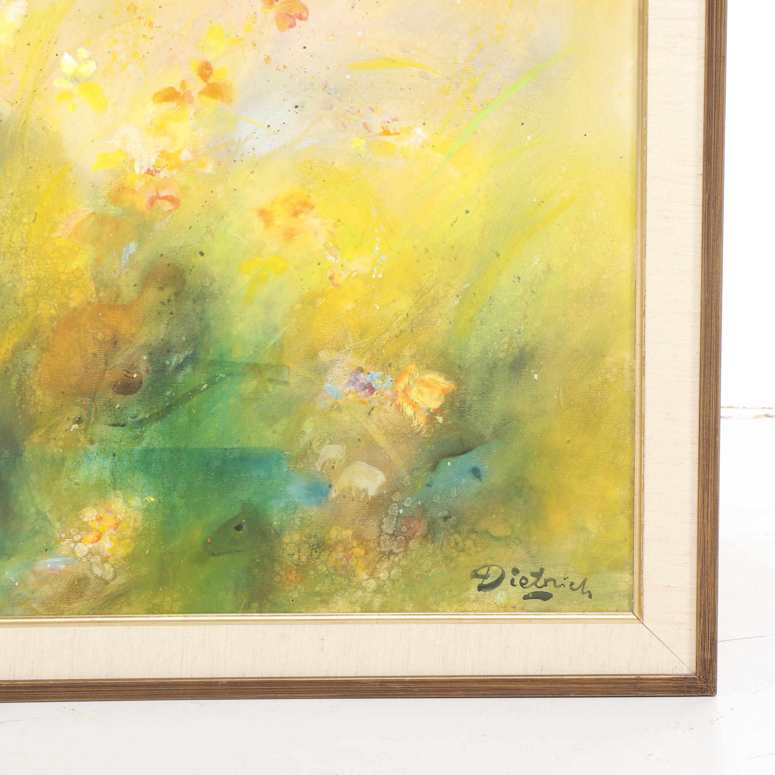 Hermann Dietrich Grunewald Oil Painting "Summer Meadow"