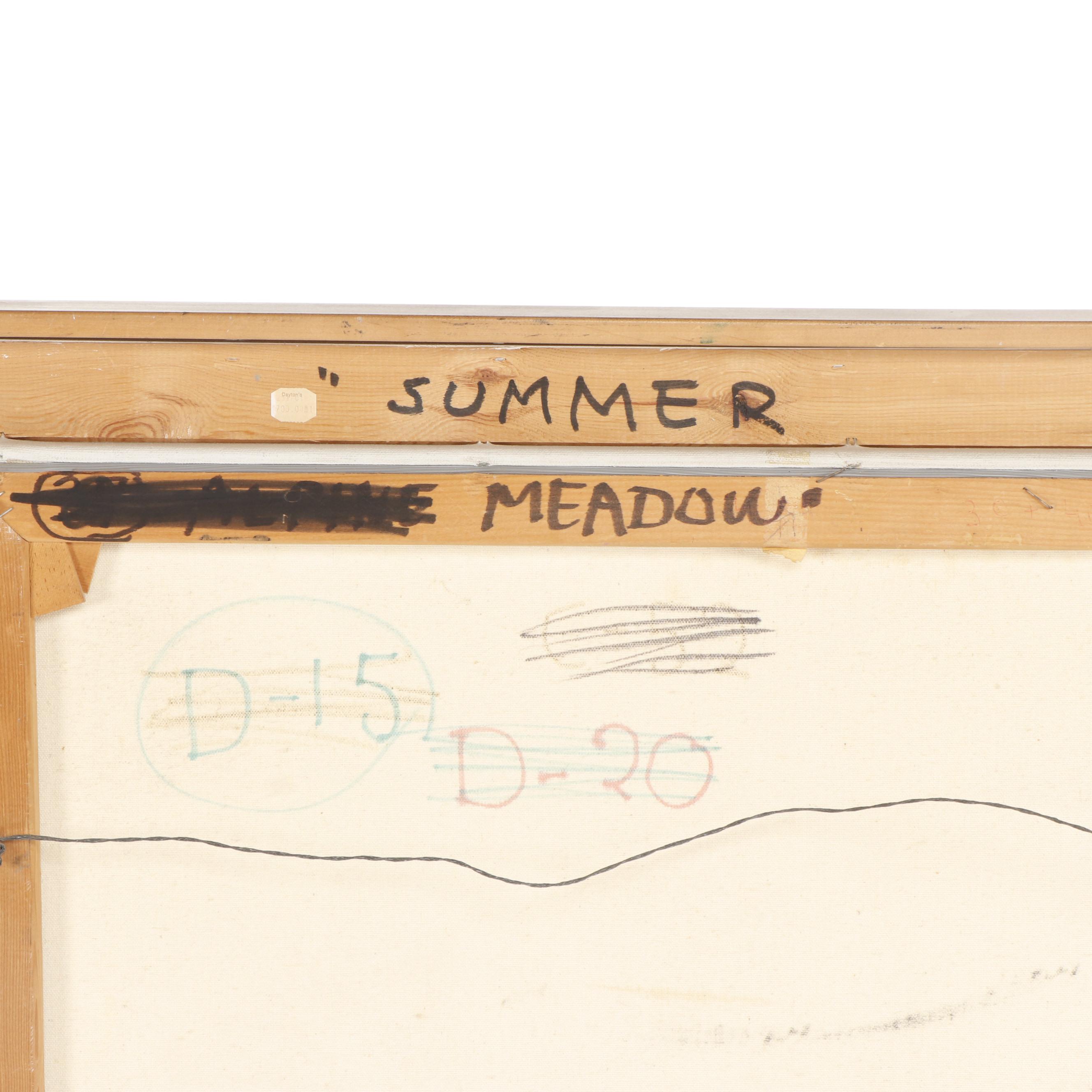 Hermann Dietrich Grunewald Oil Painting "Summer Meadow"