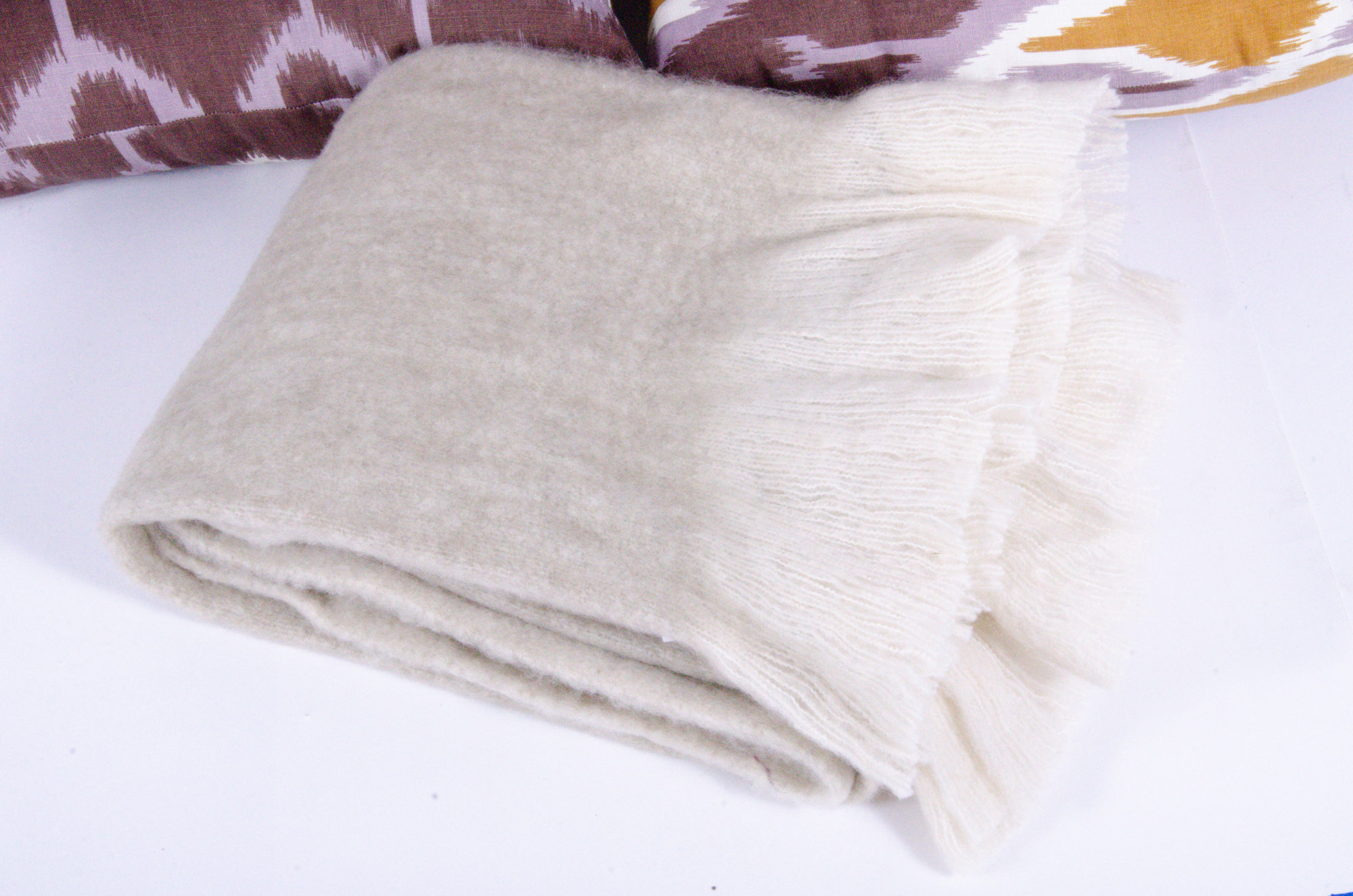 Decorative Fabric Accent Pillows and Throw Blanket