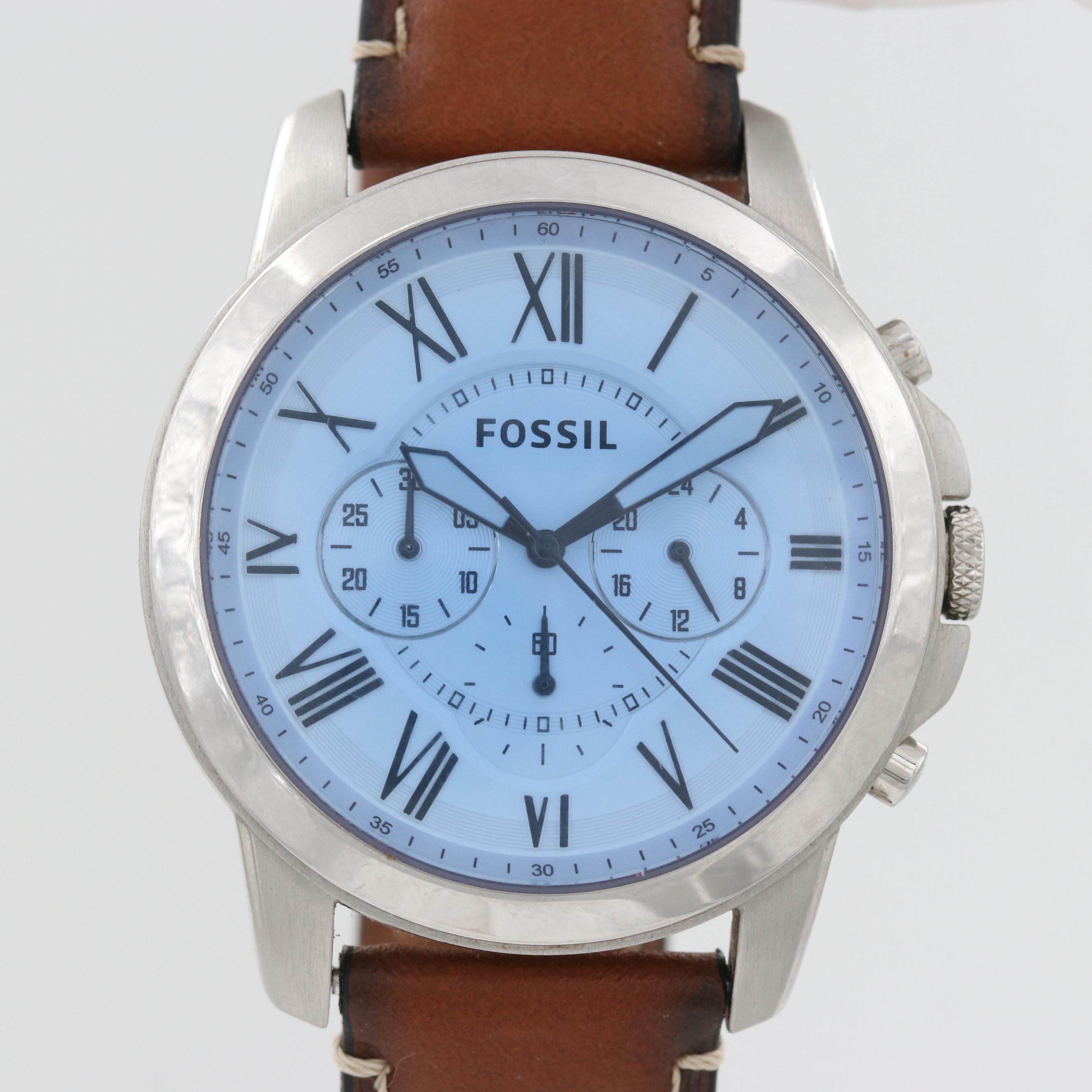 Fossil Grant Stainless Steel Chronograph Watch