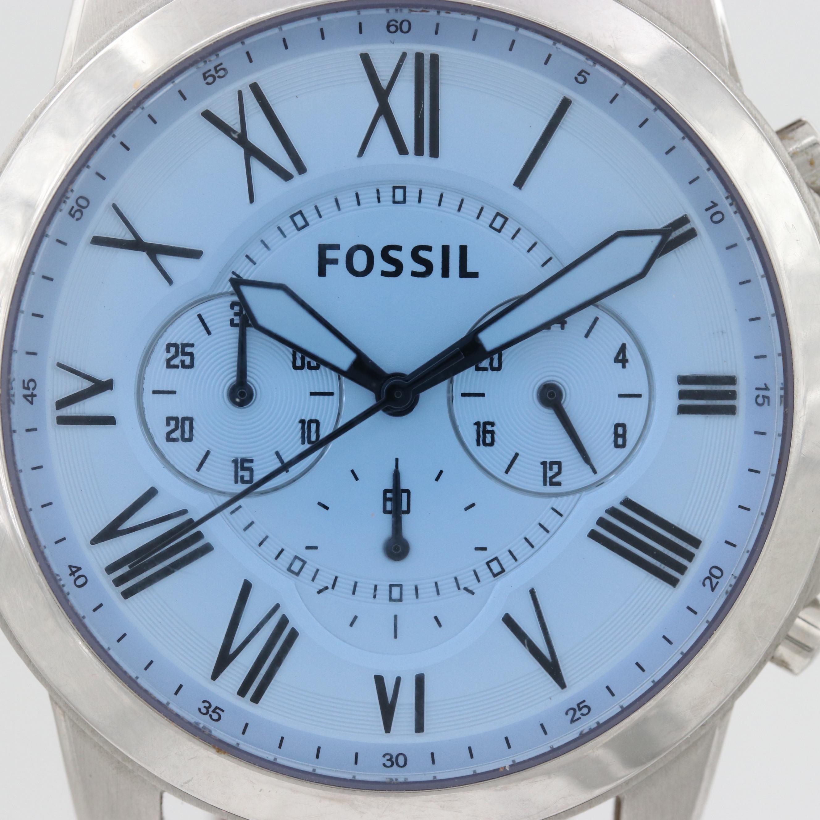 Fossil Grant Stainless Steel Chronograph Watch