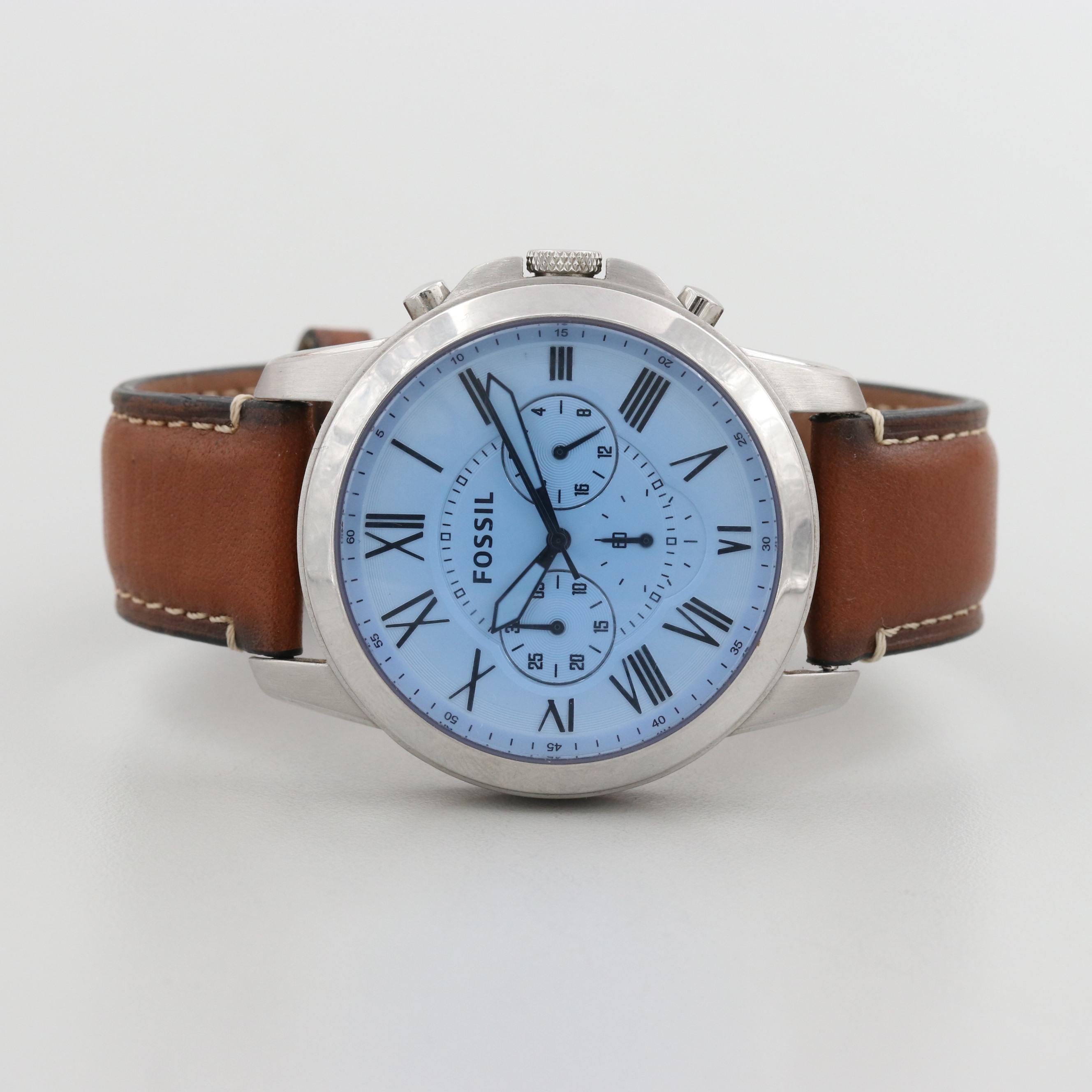 Fossil Grant Stainless Steel Chronograph Watch