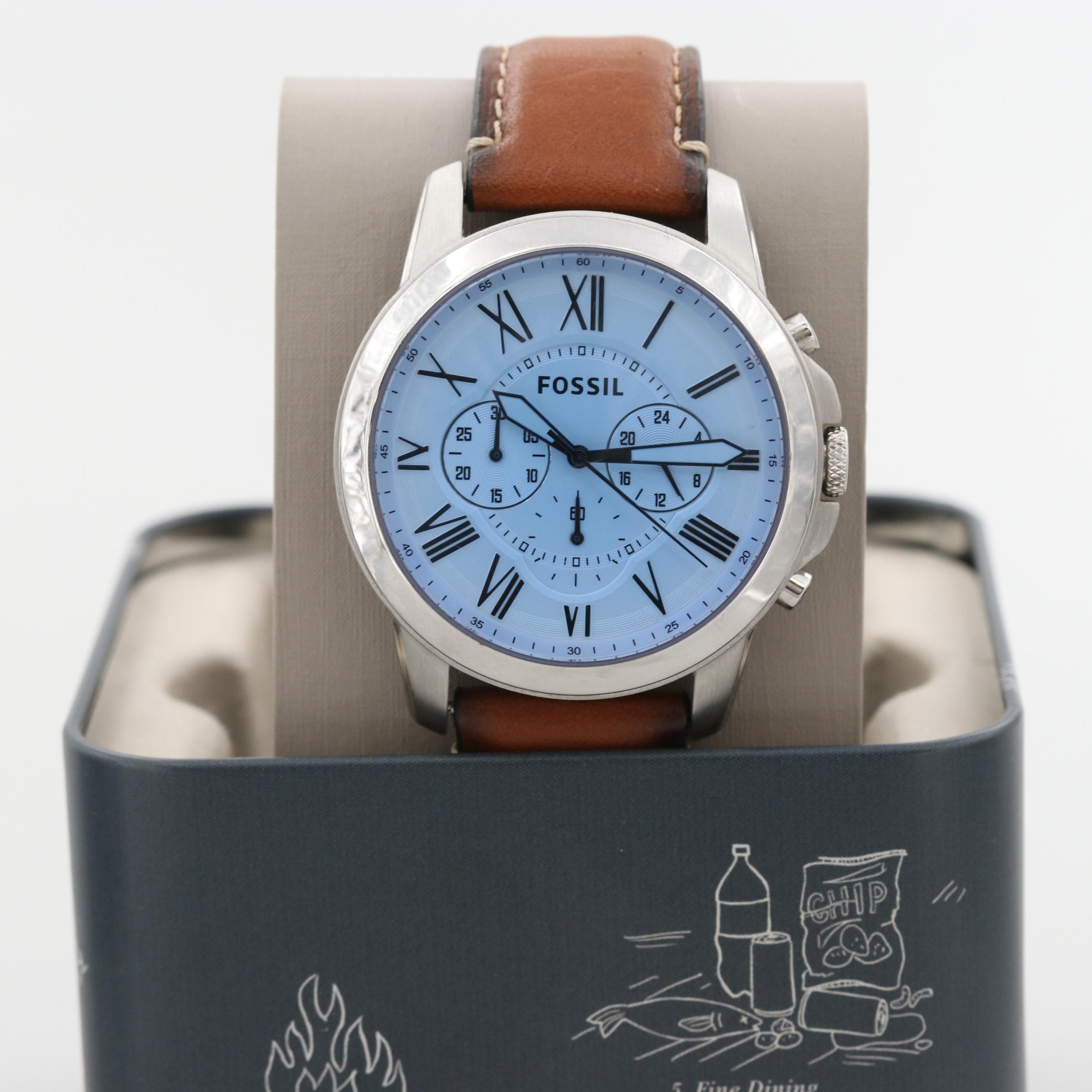 Fossil Grant Stainless Steel Chronograph Watch