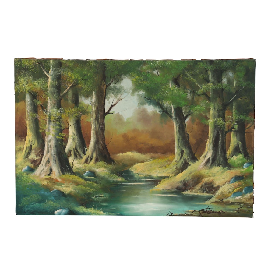 Late 20th Century Landscape Oil Painting