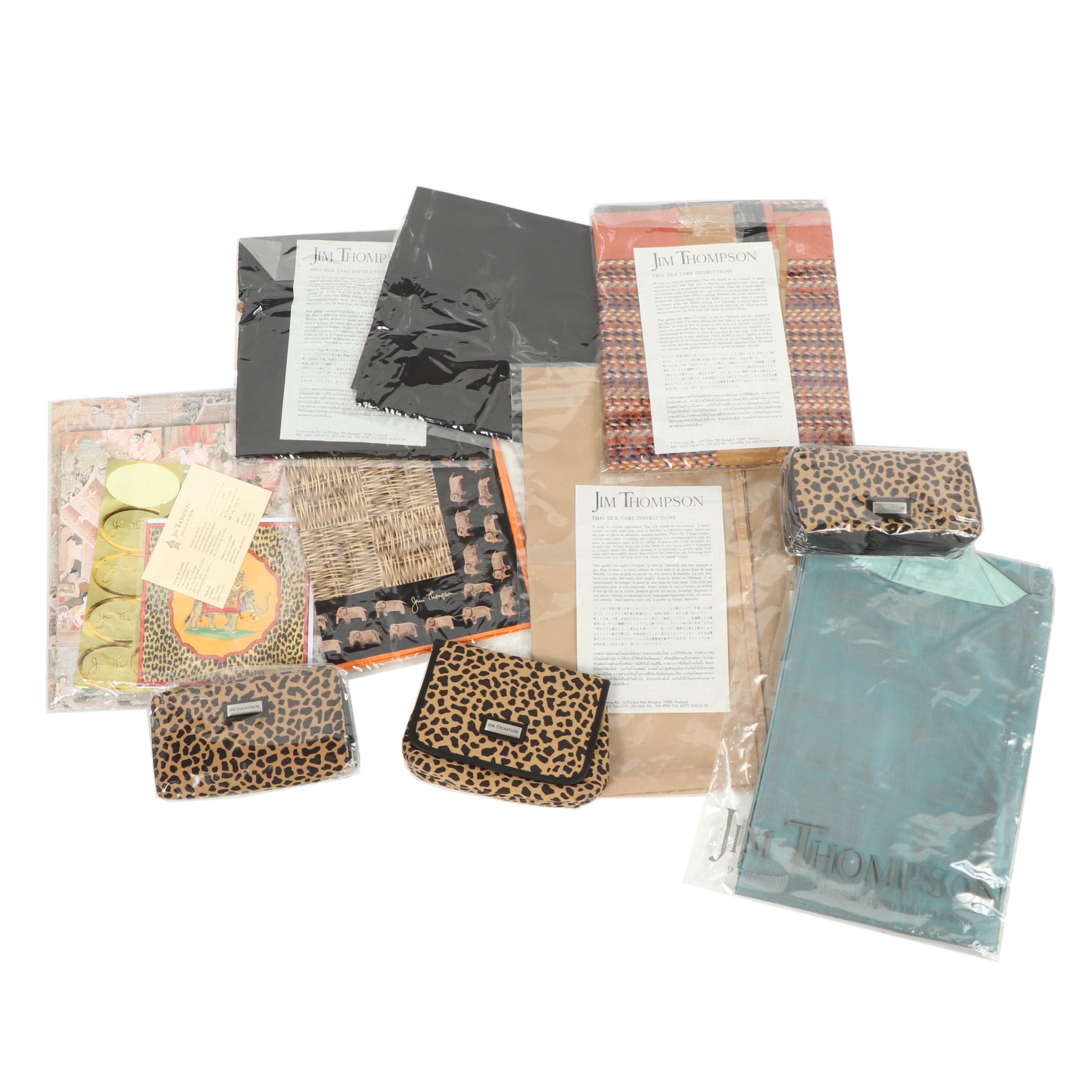 Jim Thompson Silk Scarves, Cosmetic and Travel Bags and Gift Packaging