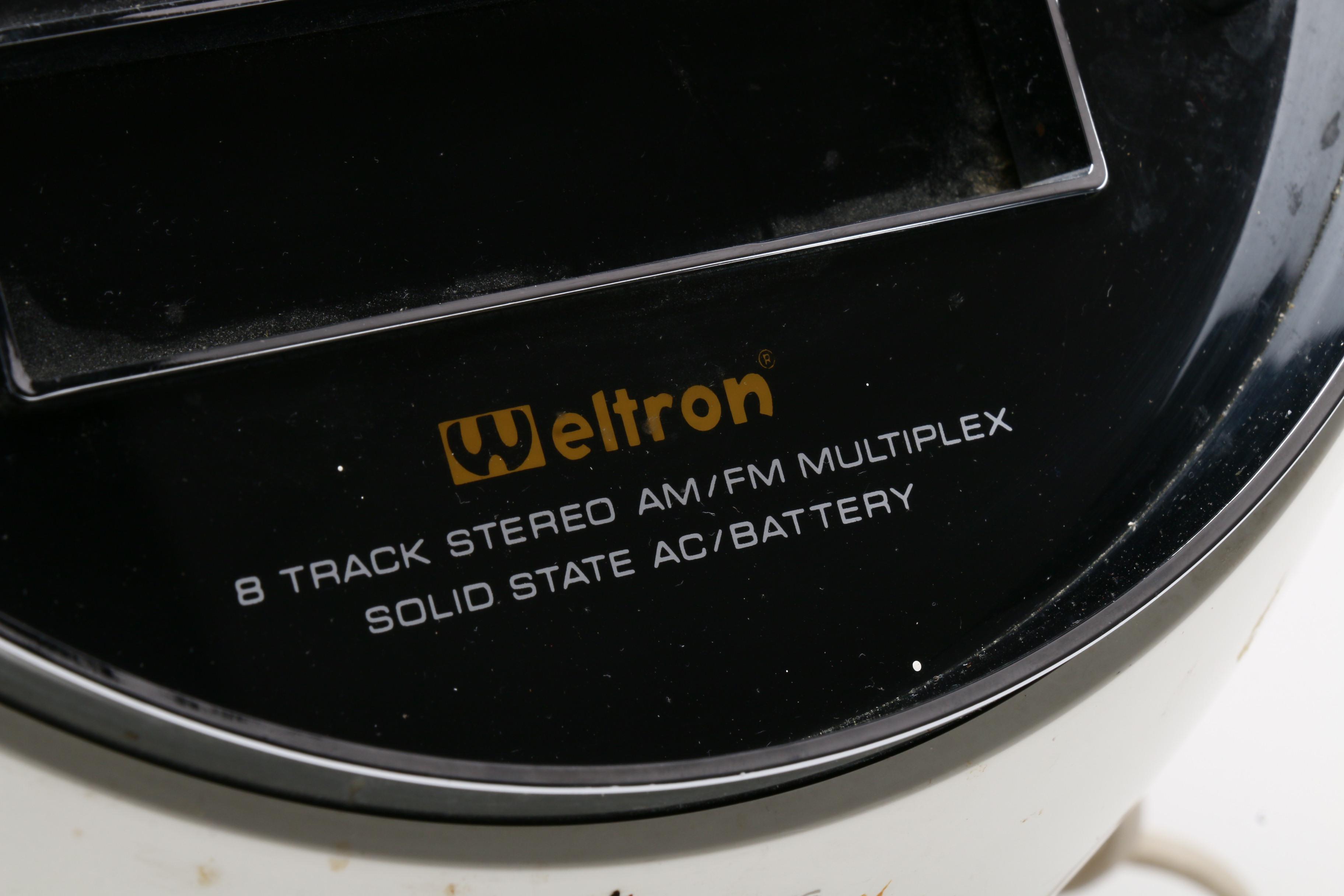 Weltron 2001 Space Ball 8 Track Player with AM/FM Radio, 1970s