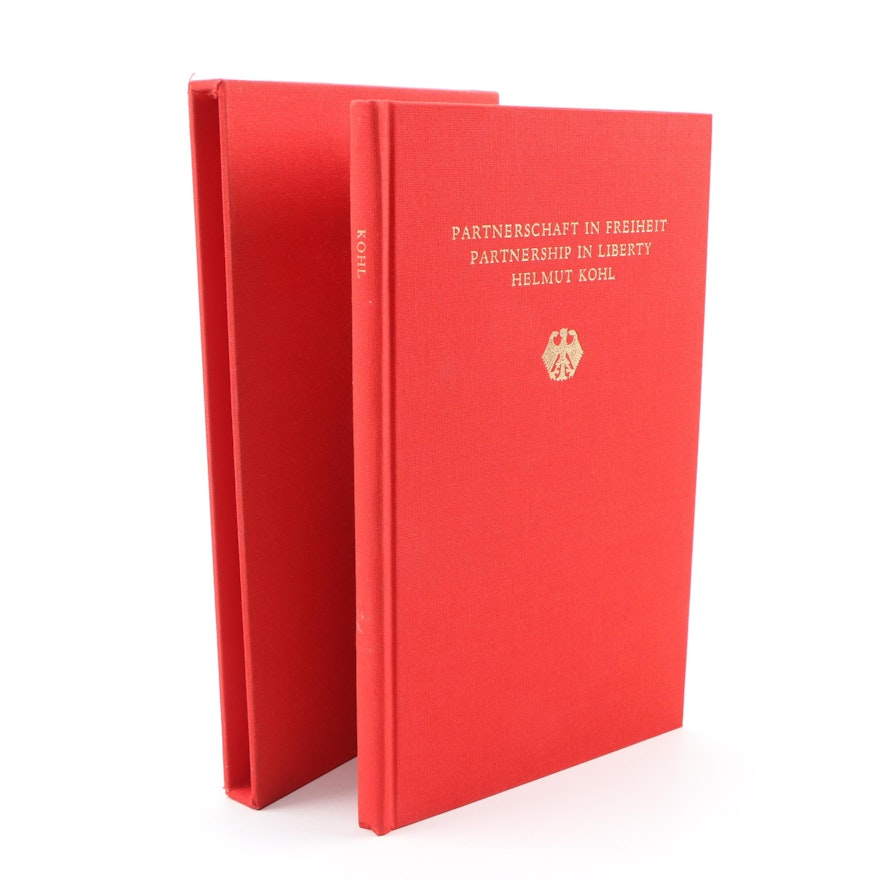 1990 First Edition "Partnerschaft in Freiheit" by Helmut Kohl