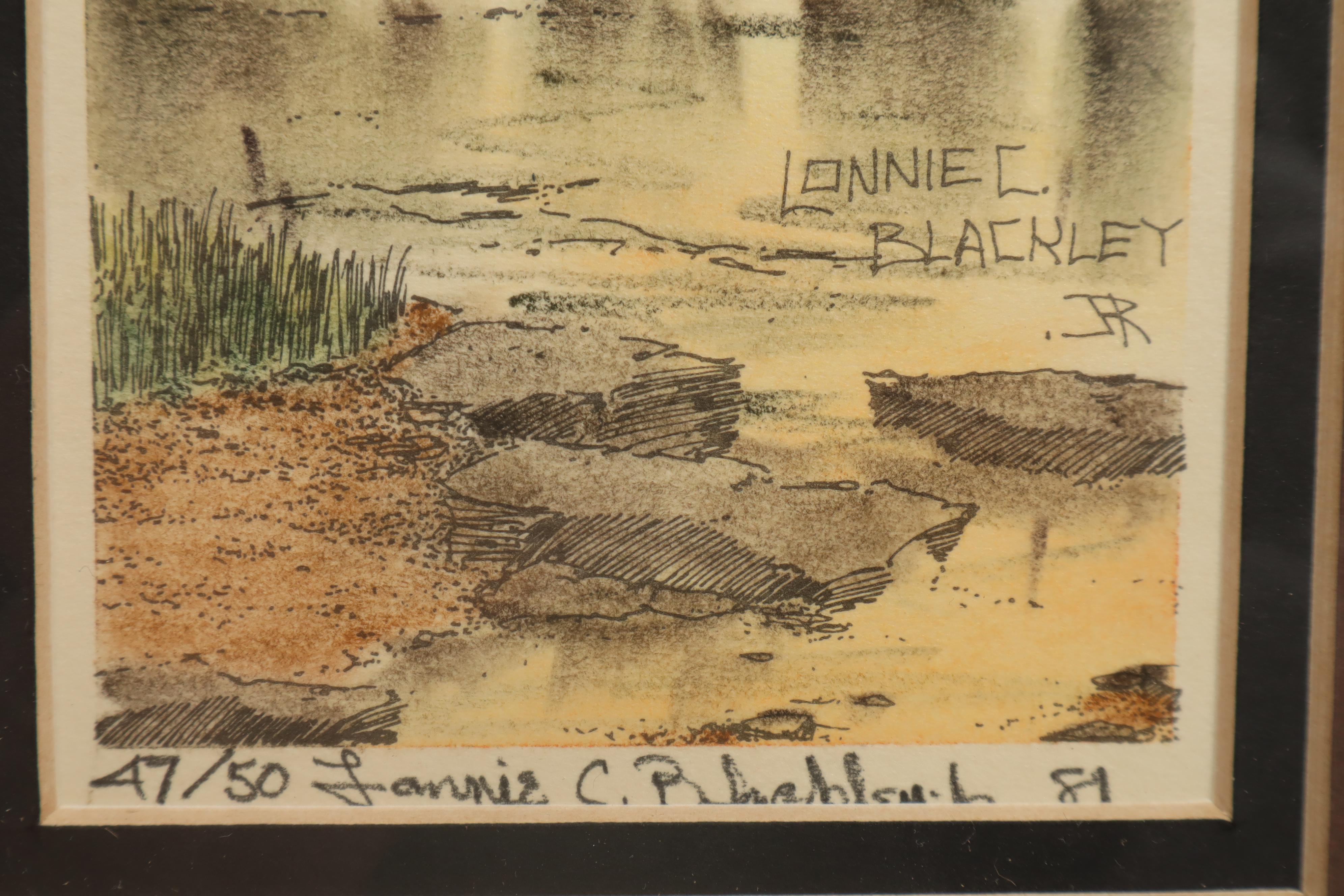 Lonnie C. Blackley Jr. Hand-Colored Lithographs