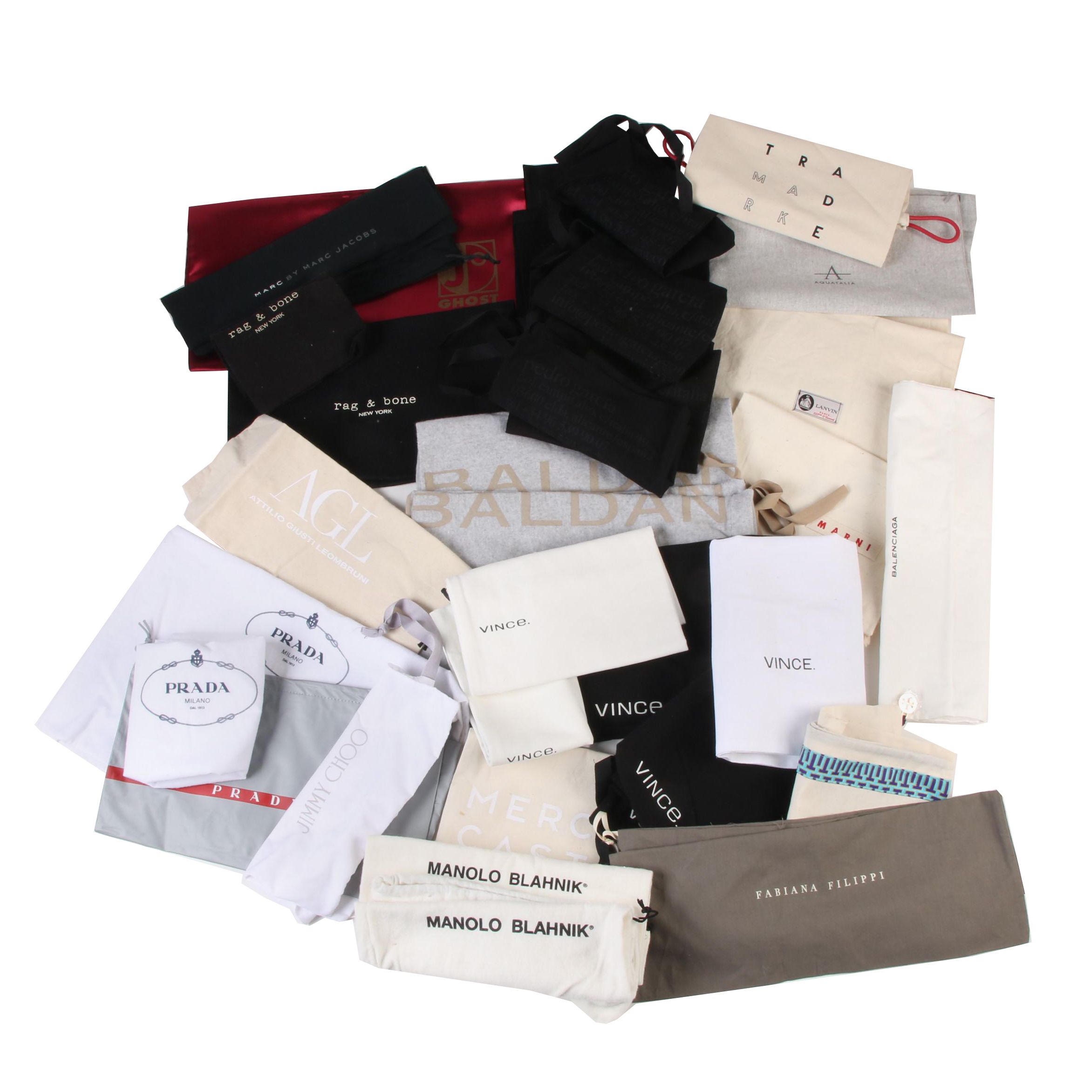 Designer Dust Bags Featuring Lanvin, Prada and Others