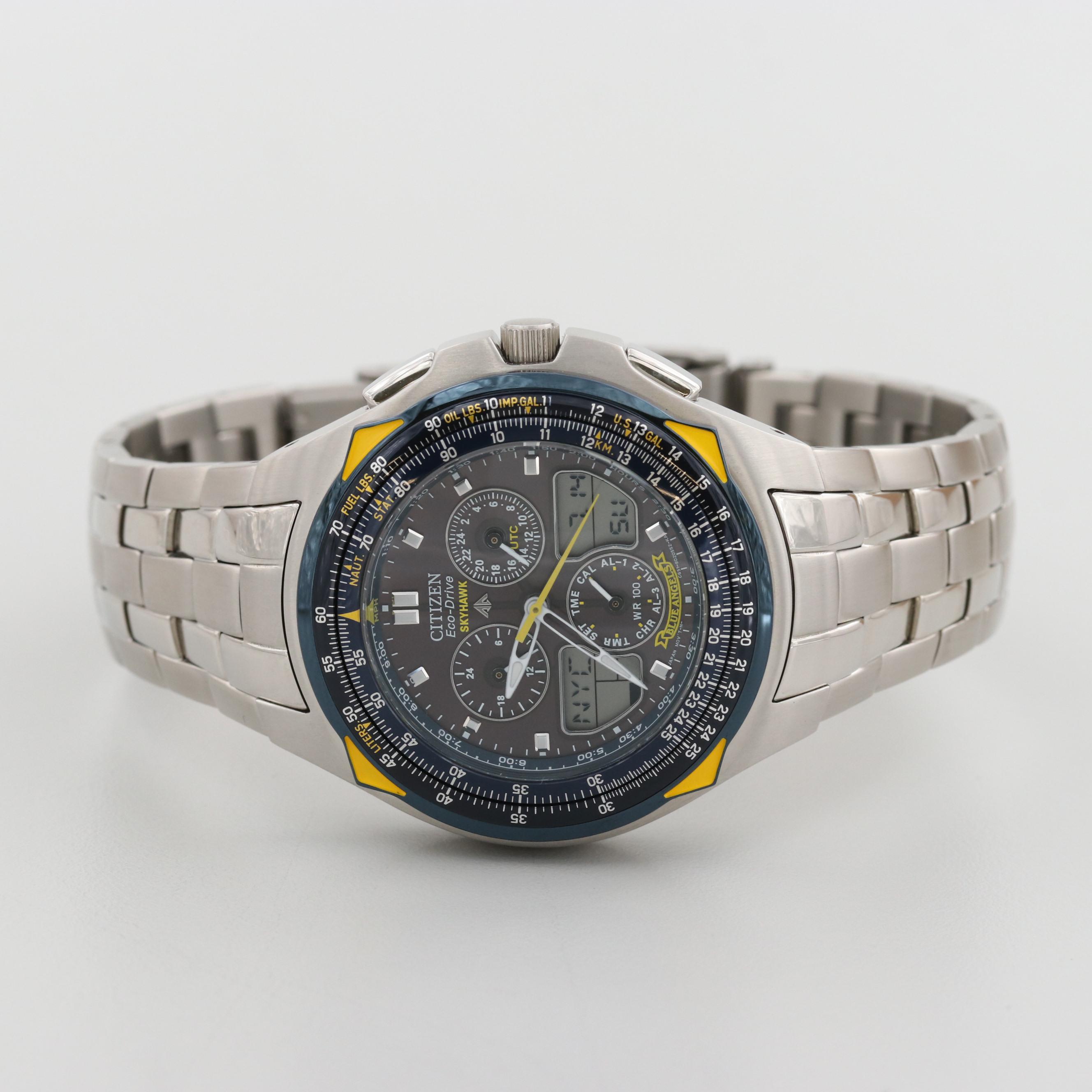 Citizen Skyhawk Blue Angels Eco-Drive Stainless Steel Multi function Watch