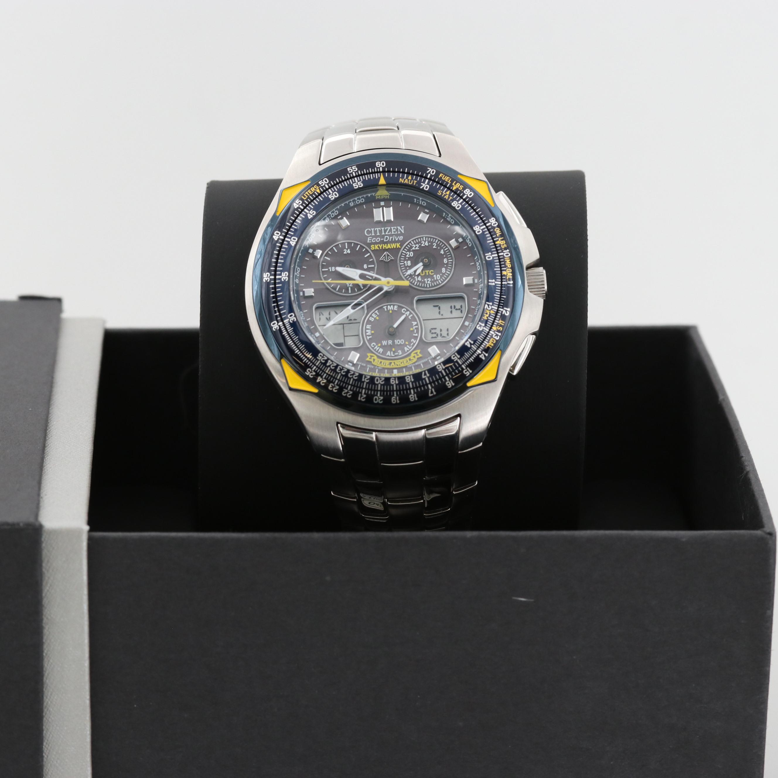 Citizen Skyhawk Blue Angels Eco-Drive Stainless Steel Multi function Watch