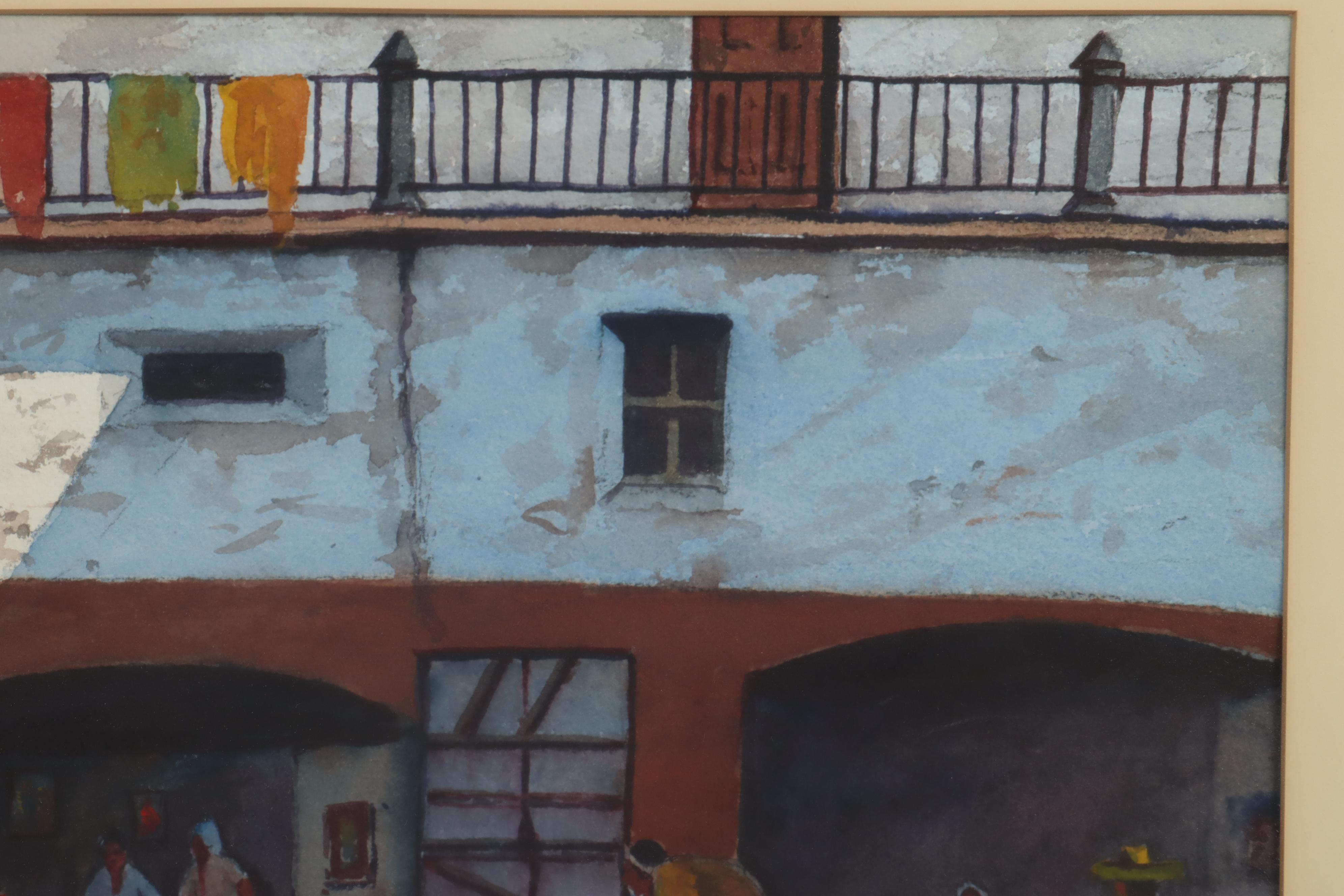 Arthur J. Merrill Watercolor Painting "El Coral - Guanajuato"