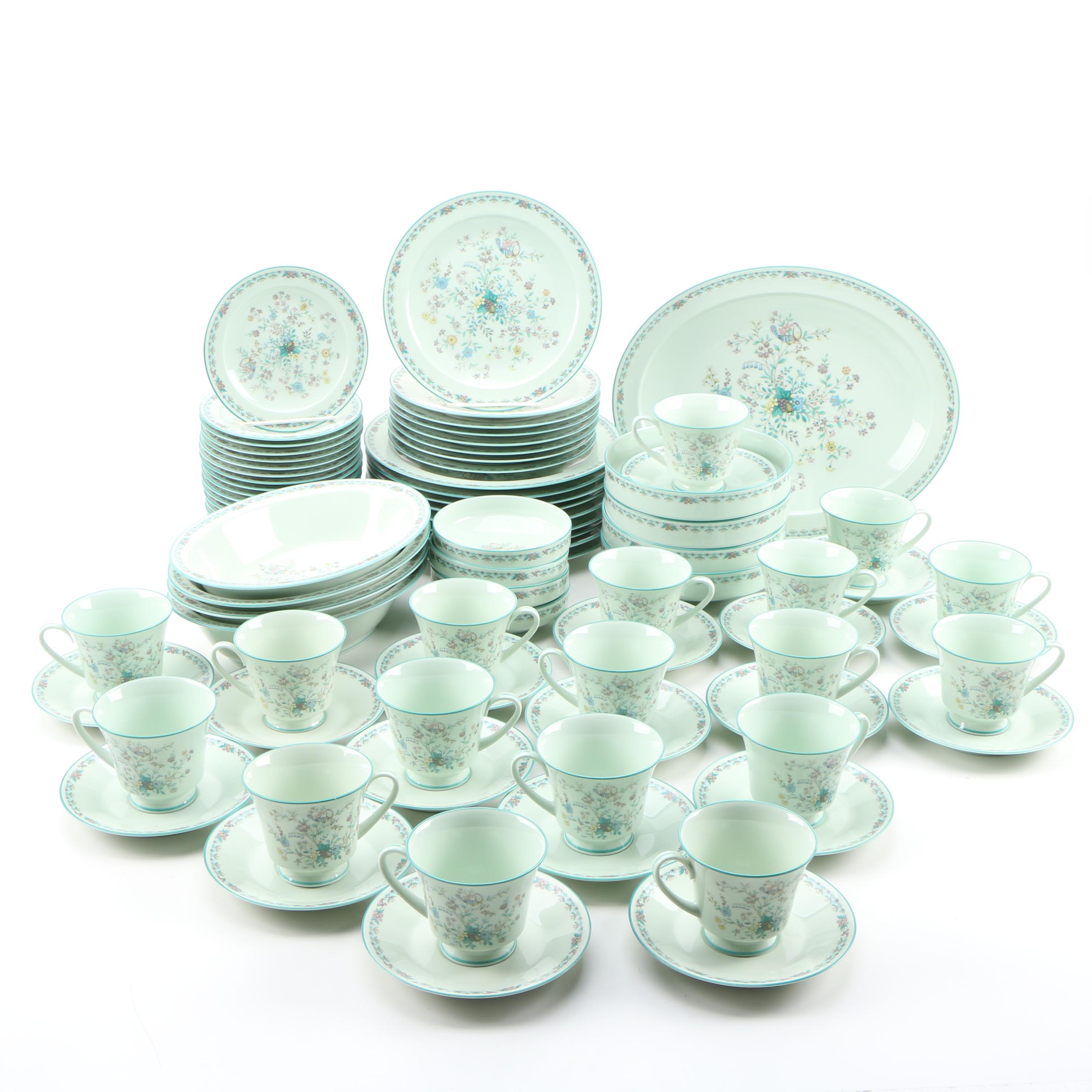 Noritake "Paradise Green" Bone China Dinnerware, 1974–1985