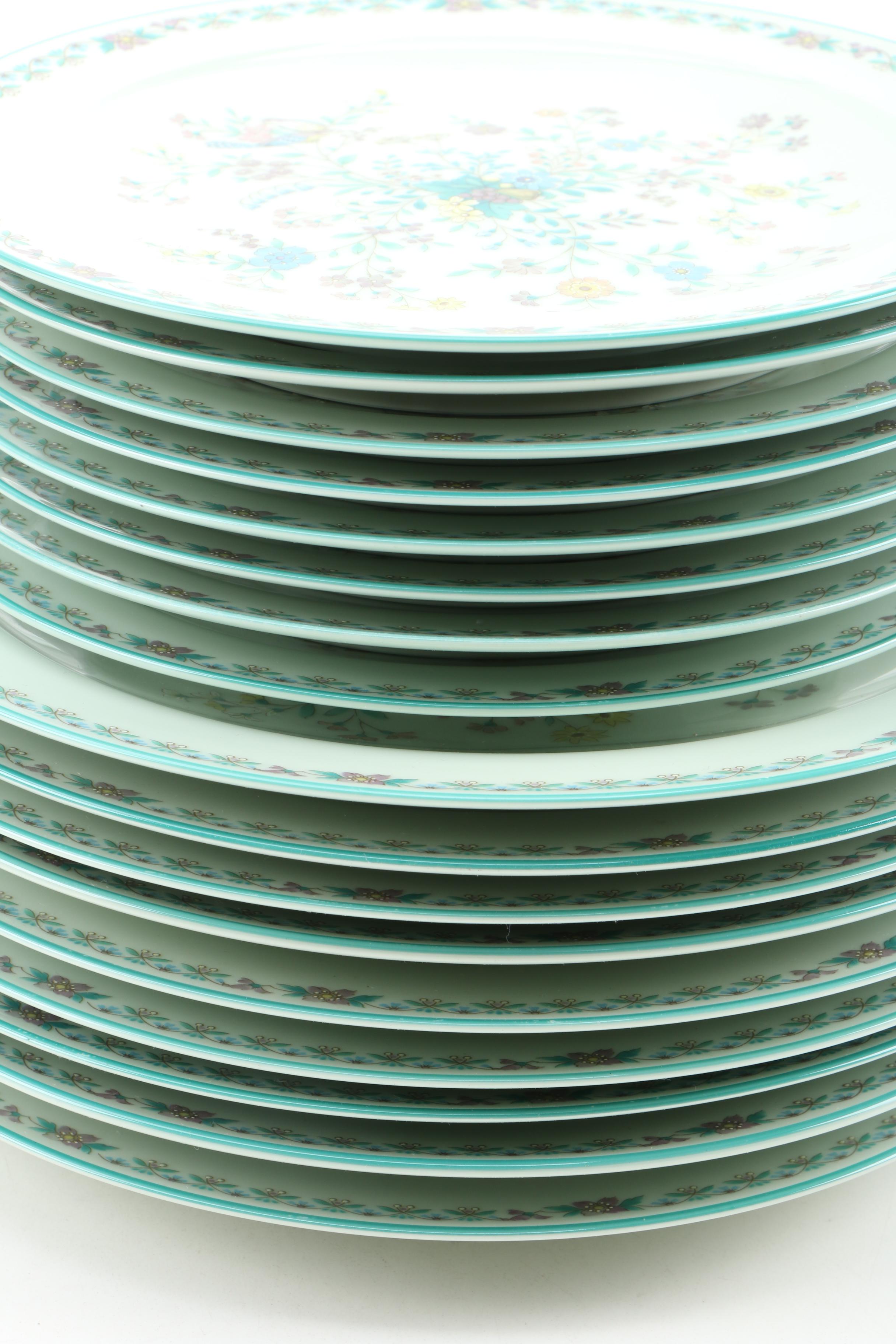 Noritake "Paradise Green" Bone China Dinnerware, 1974–1985