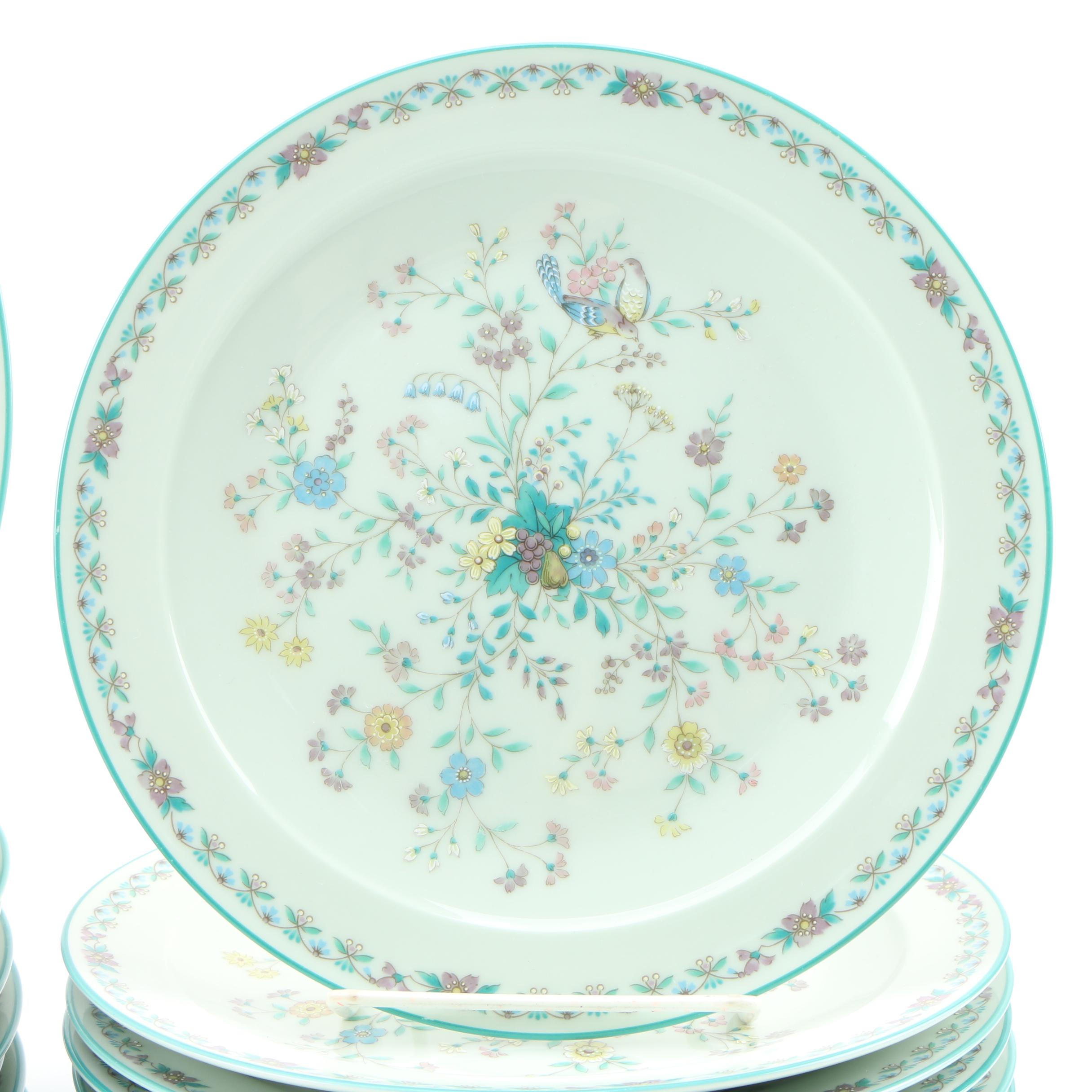 Noritake "Paradise Green" Bone China Dinnerware, 1974–1985