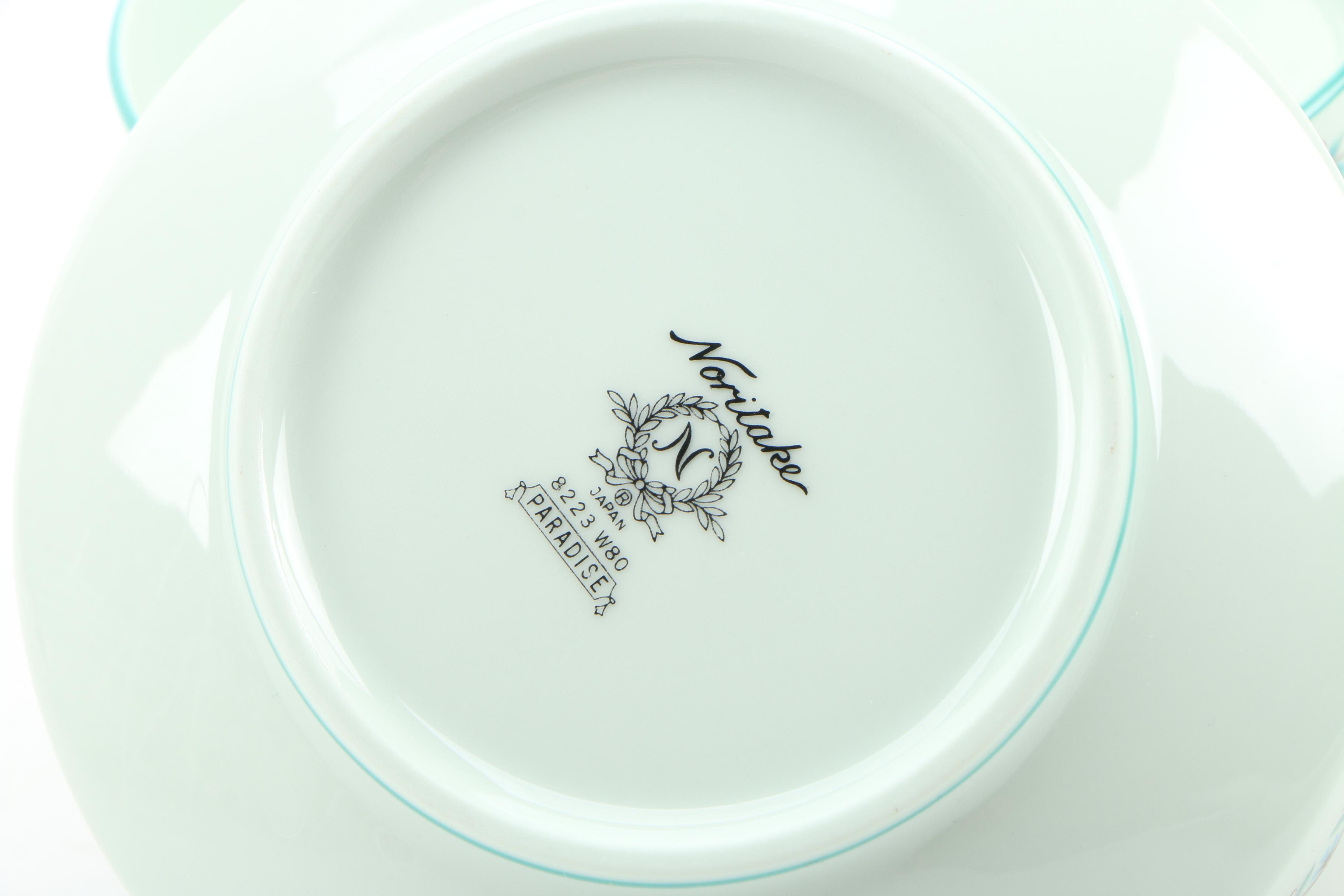 Noritake "Paradise Green" Bone China Dinnerware, 1974–1985