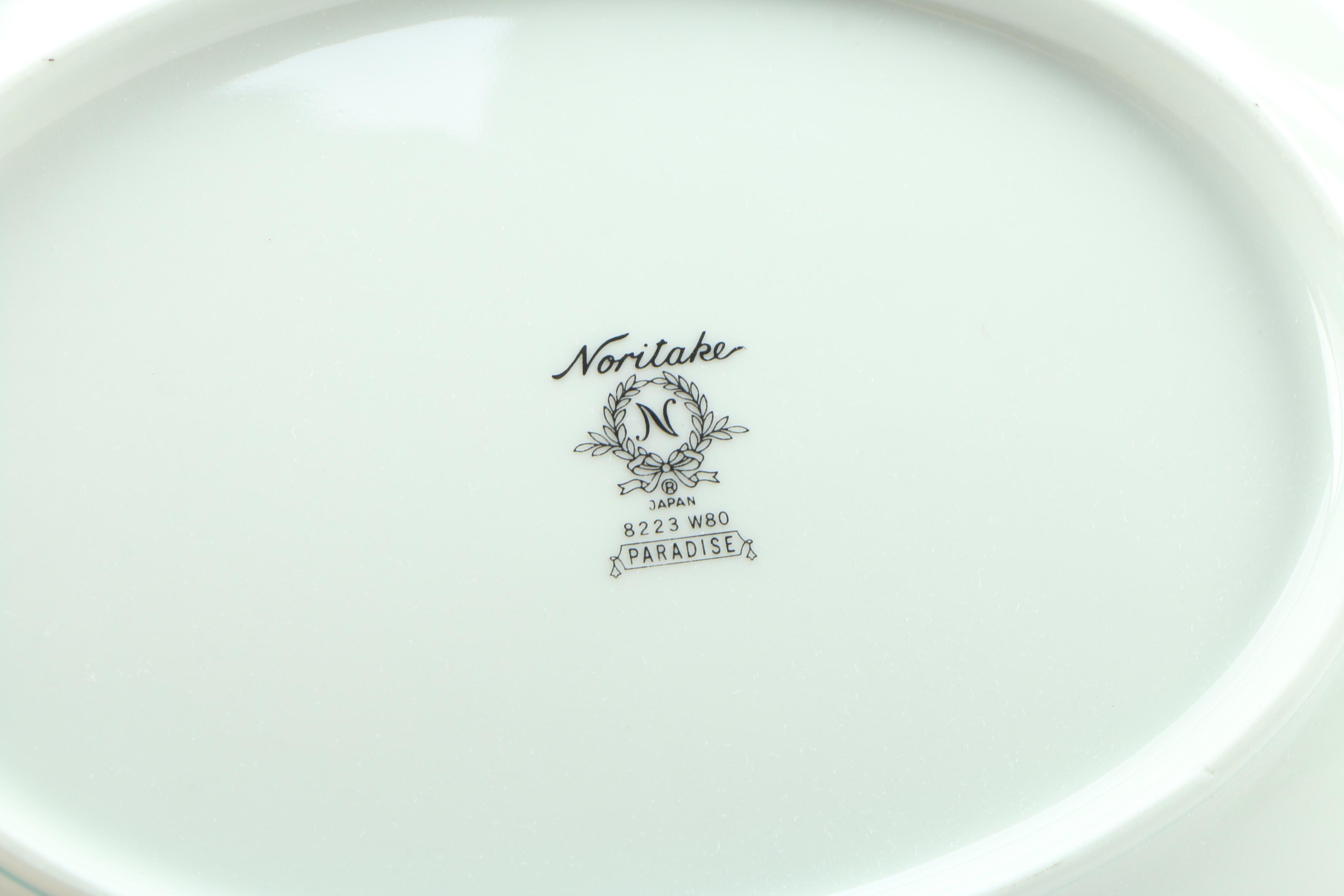 Noritake "Paradise Green" Bone China Dinnerware, 1974–1985