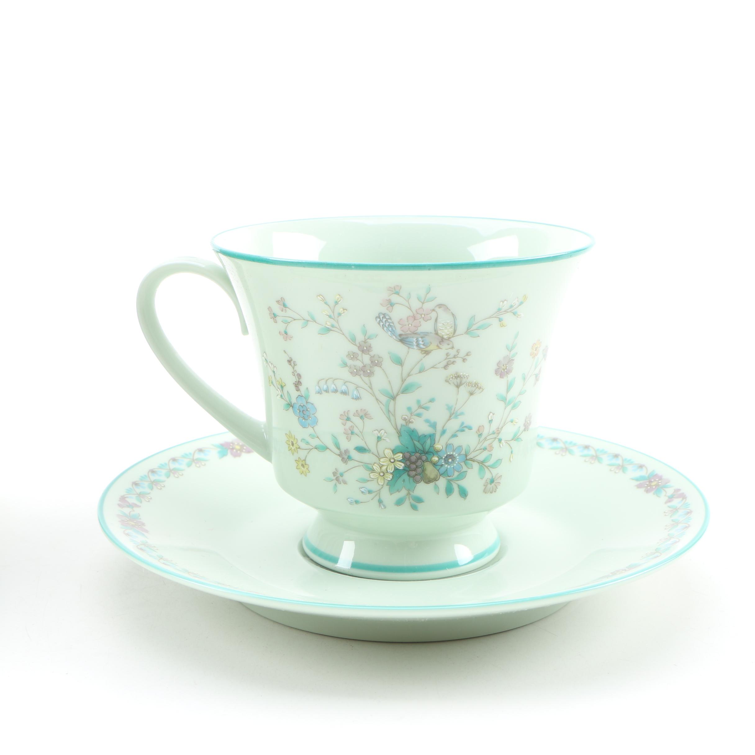 Noritake "Paradise Green" Bone China Dinnerware, 1974–1985