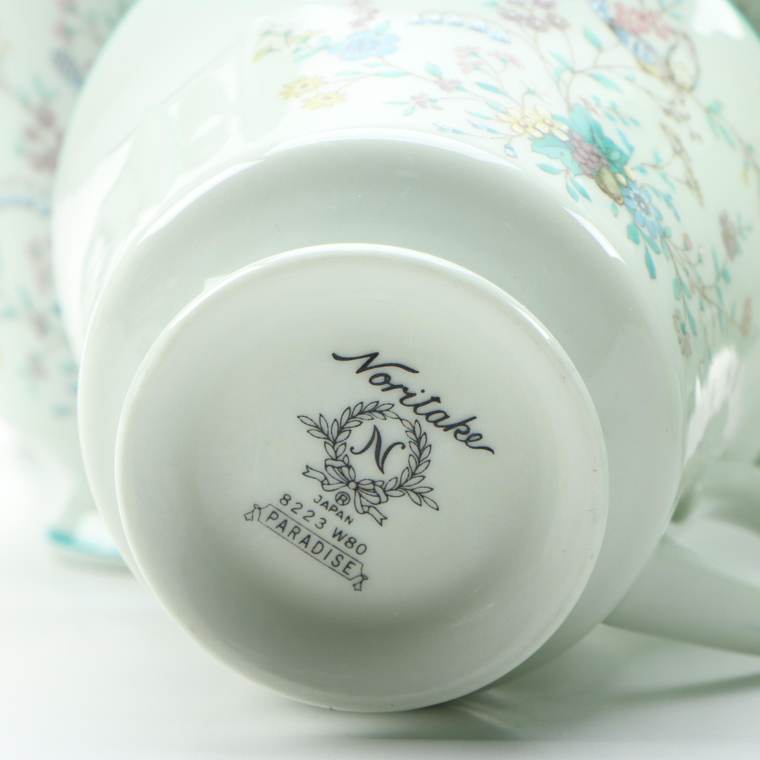 Noritake "Paradise Green" Bone China Dinnerware, 1974–1985