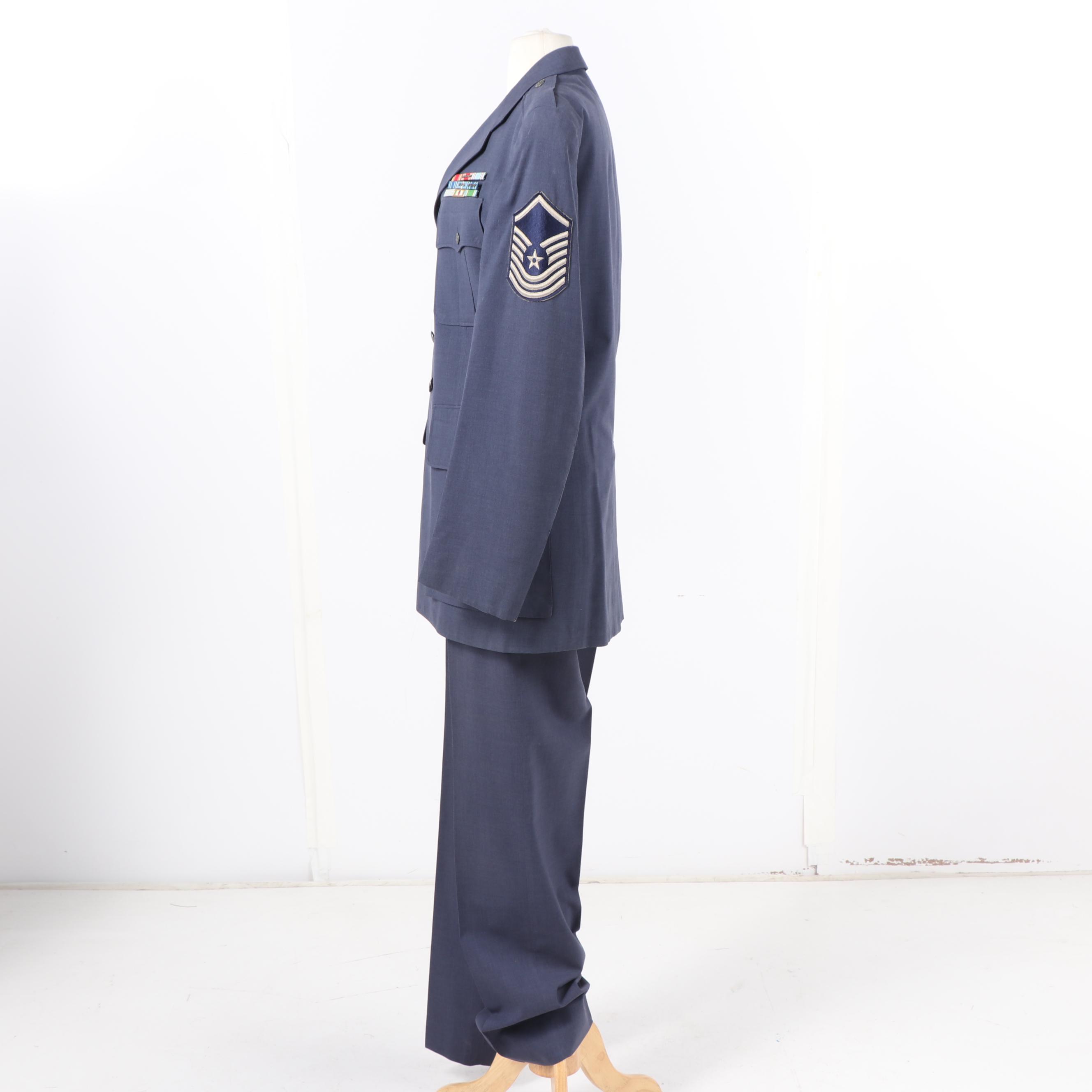 Vintage Air Force Master Sergeant Dress Uniform and Formal Dinner Uniform