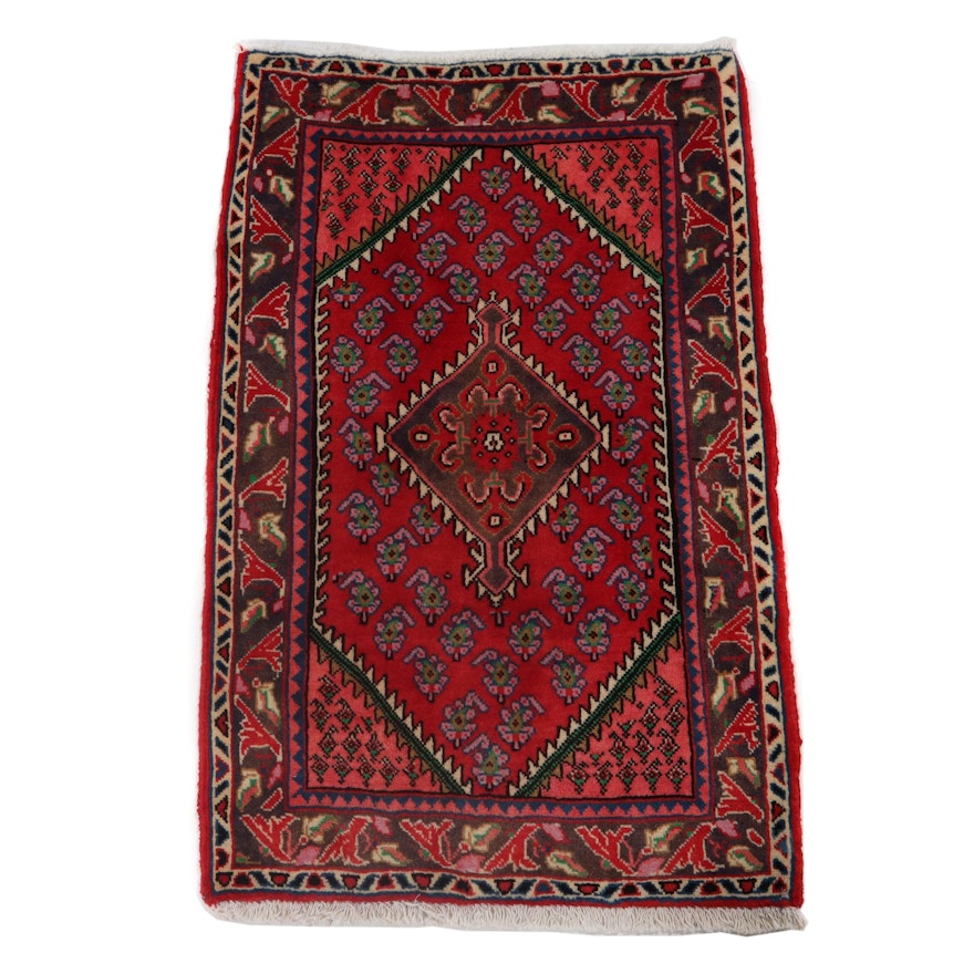 2'1 x 3'5 Hand-Knotted Persian Tabriz Wool Rug, Circa 1970