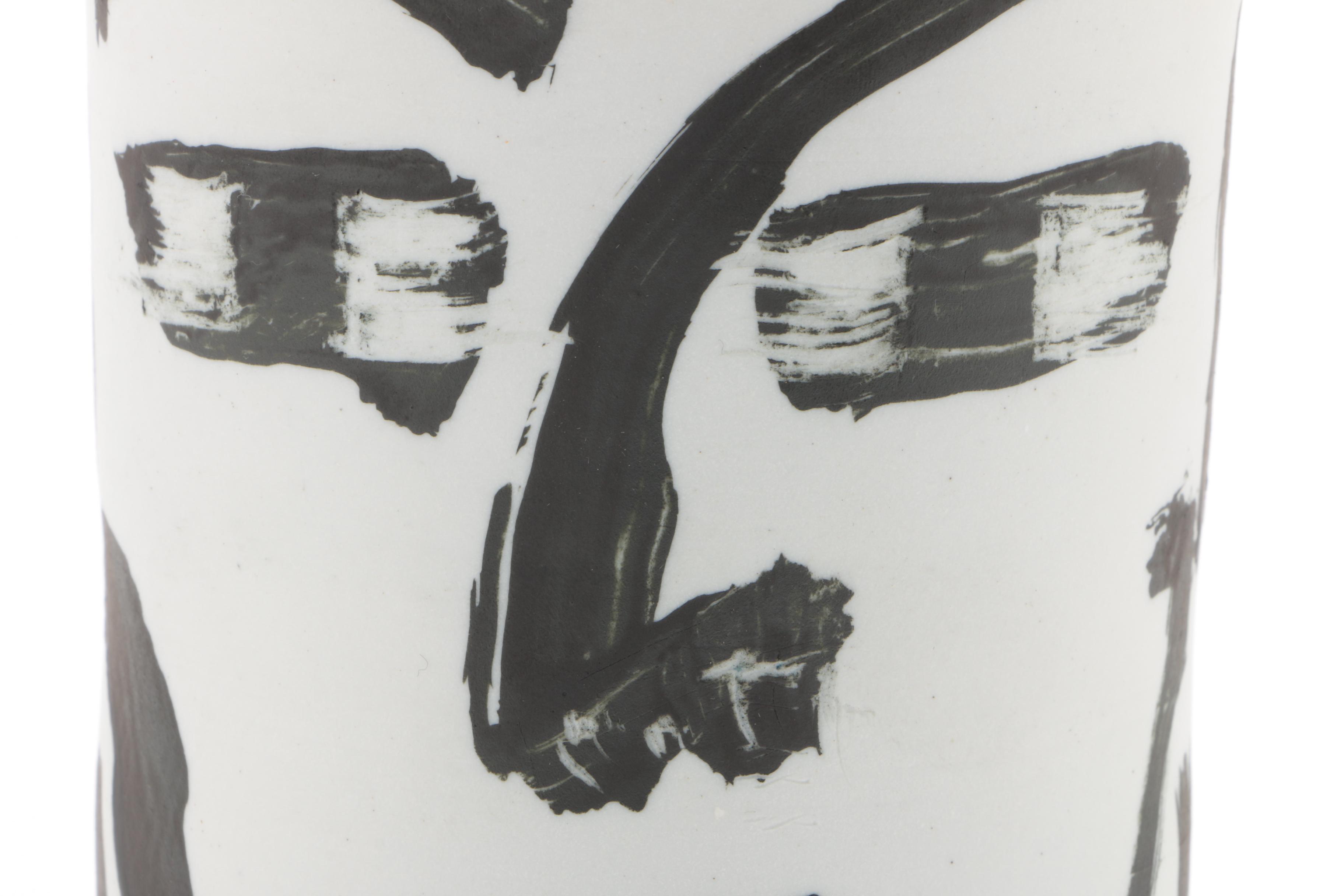 Edward Eberle 2018 Terra Sigillata Porcelain Vessel "2 Men"