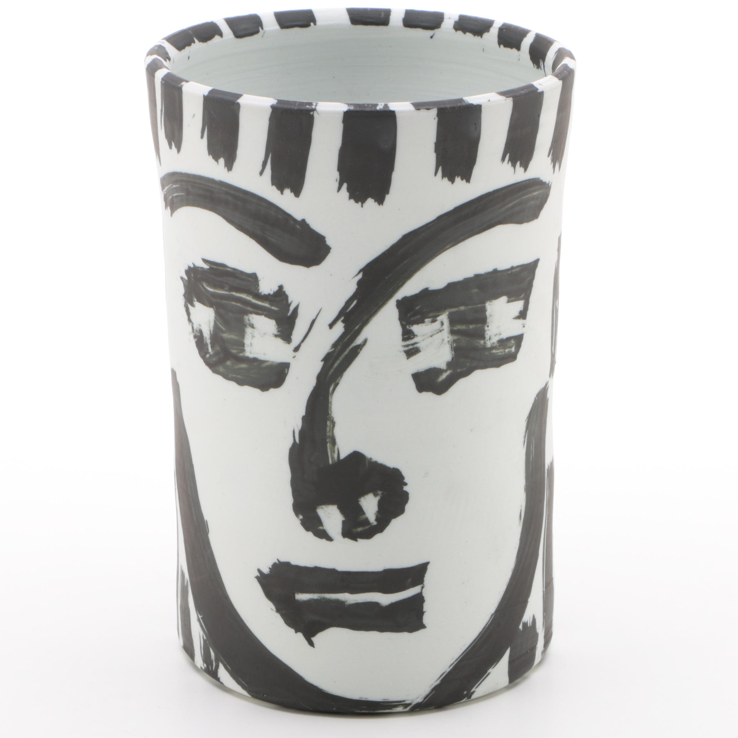 Edward Eberle 2018 Terra Sigillata Porcelain Vessel "2 Men"