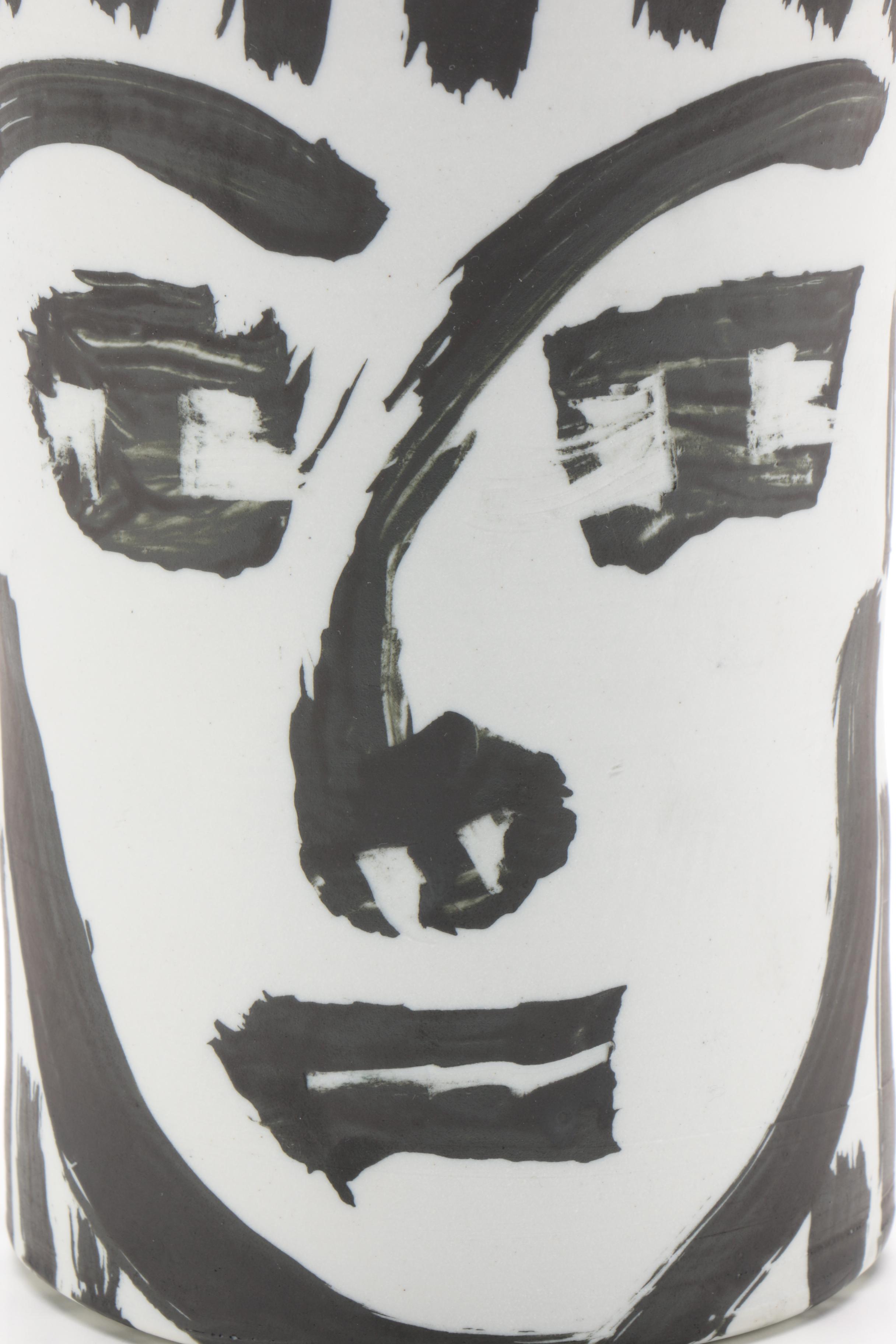 Edward Eberle 2018 Terra Sigillata Porcelain Vessel "2 Men"