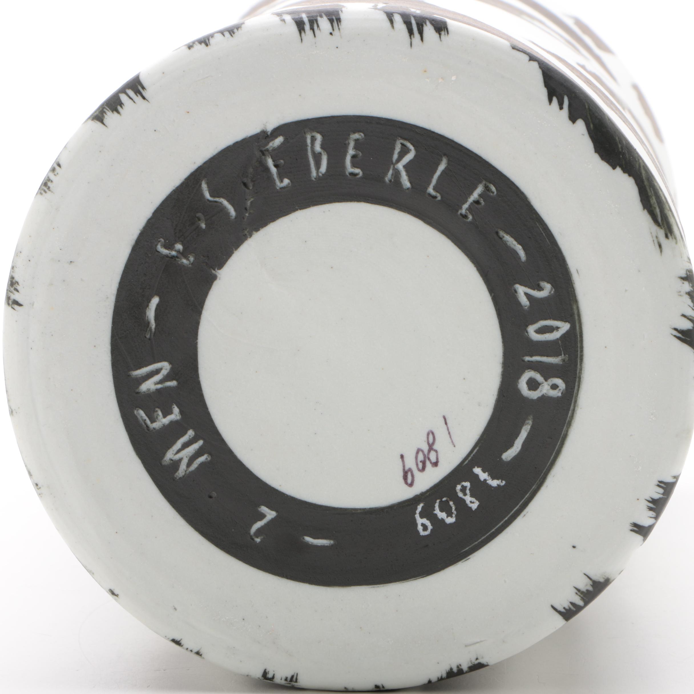 Edward Eberle 2018 Terra Sigillata Porcelain Vessel "2 Men"