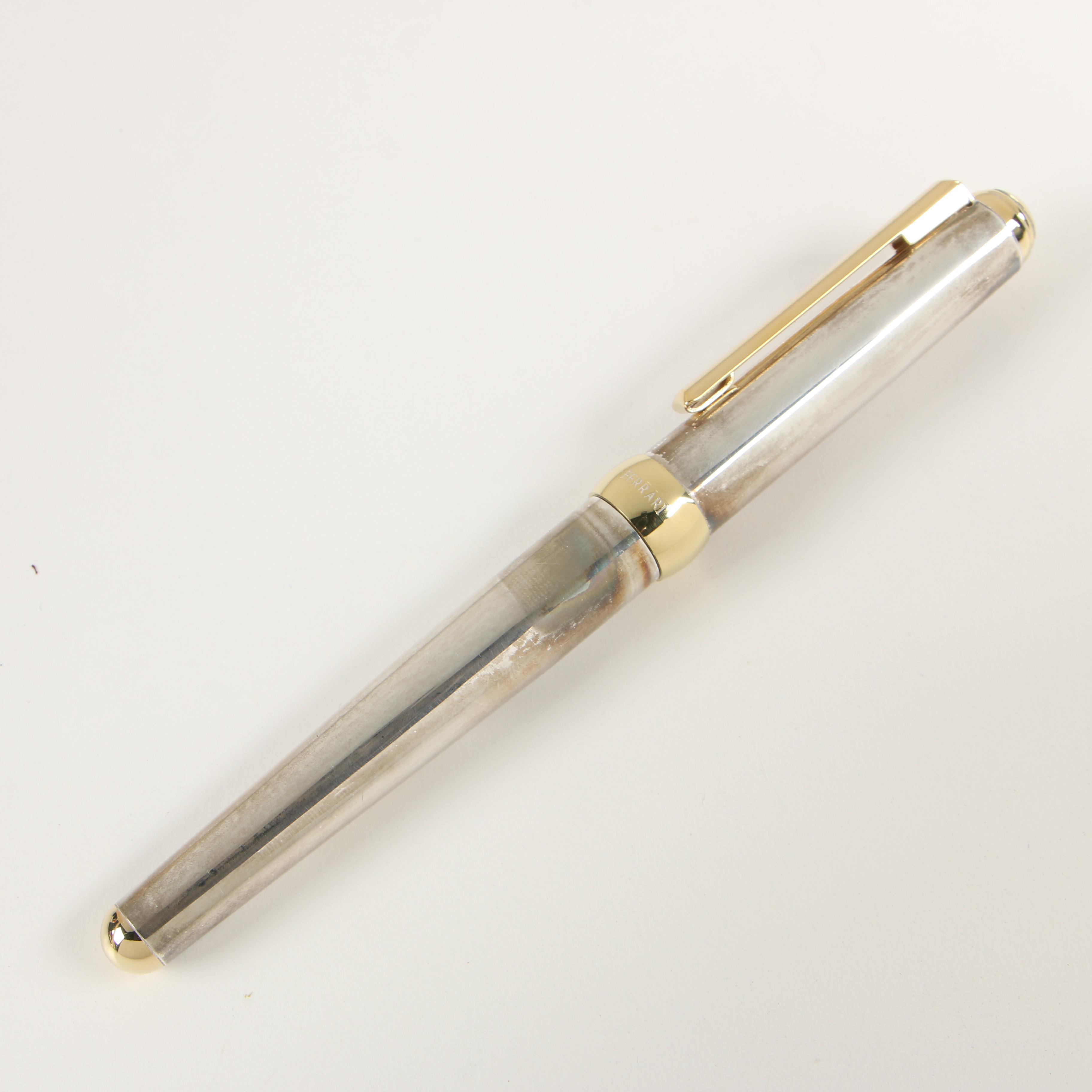 Ferrari Sterling Silver Ballpoint Pen with Case
