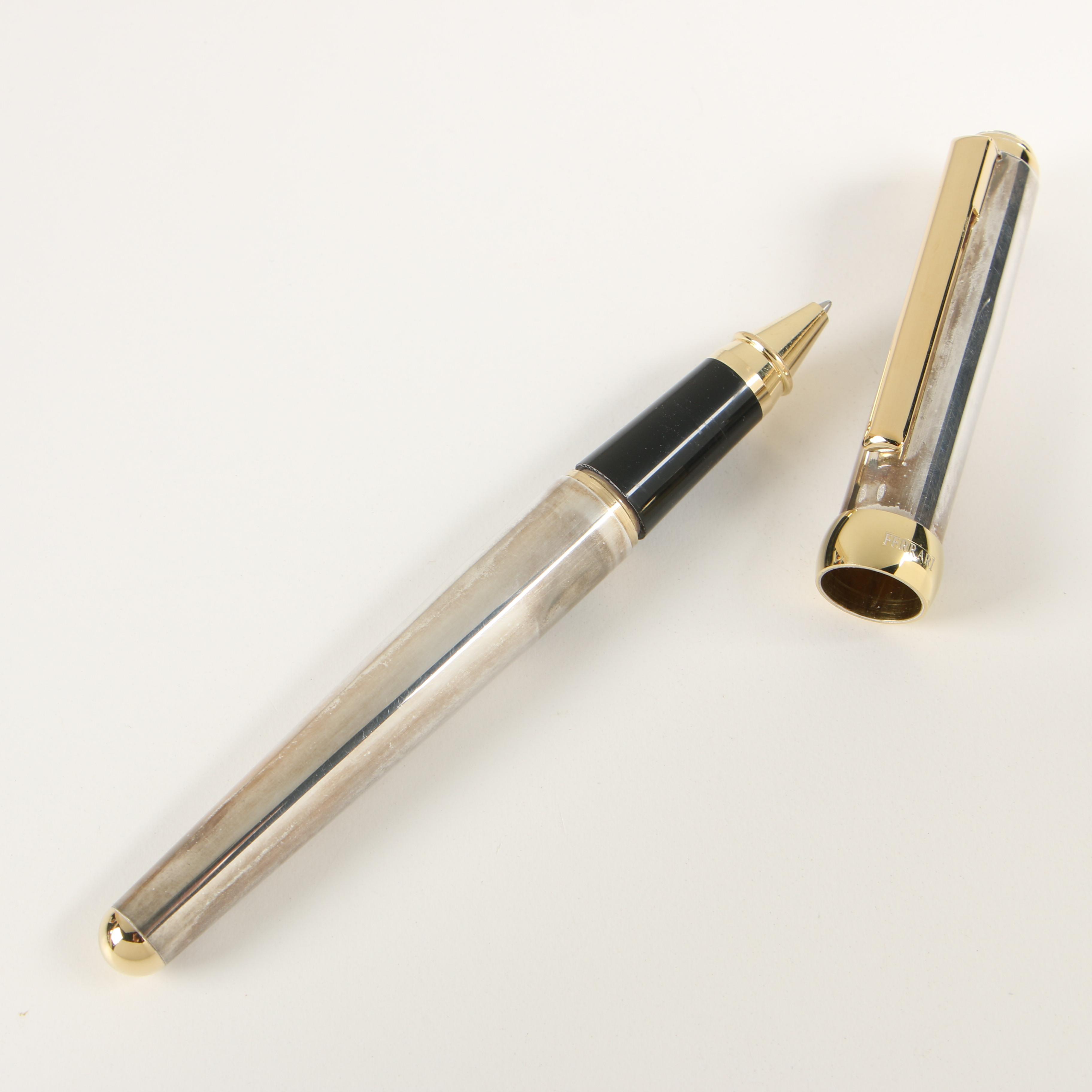 Ferrari Sterling Silver Ballpoint Pen with Case