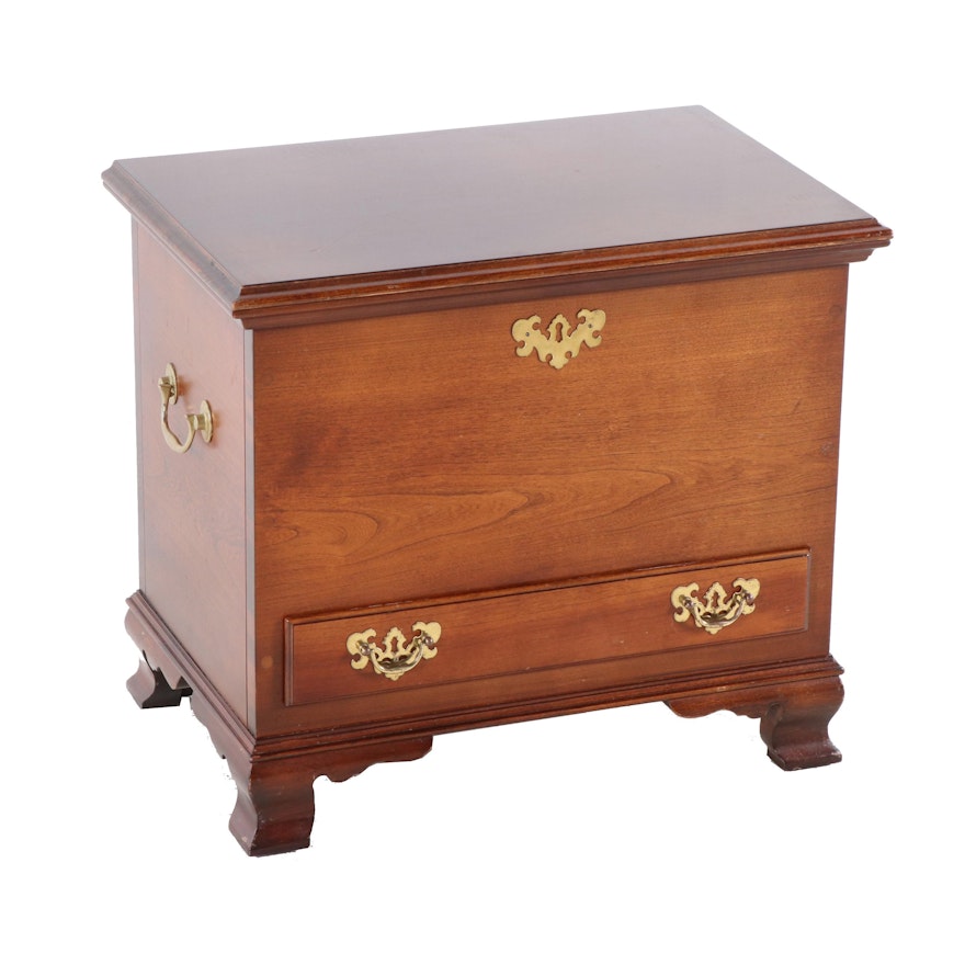 Contemporary Federal Style Cherry Sugar Chest-Form Trunk